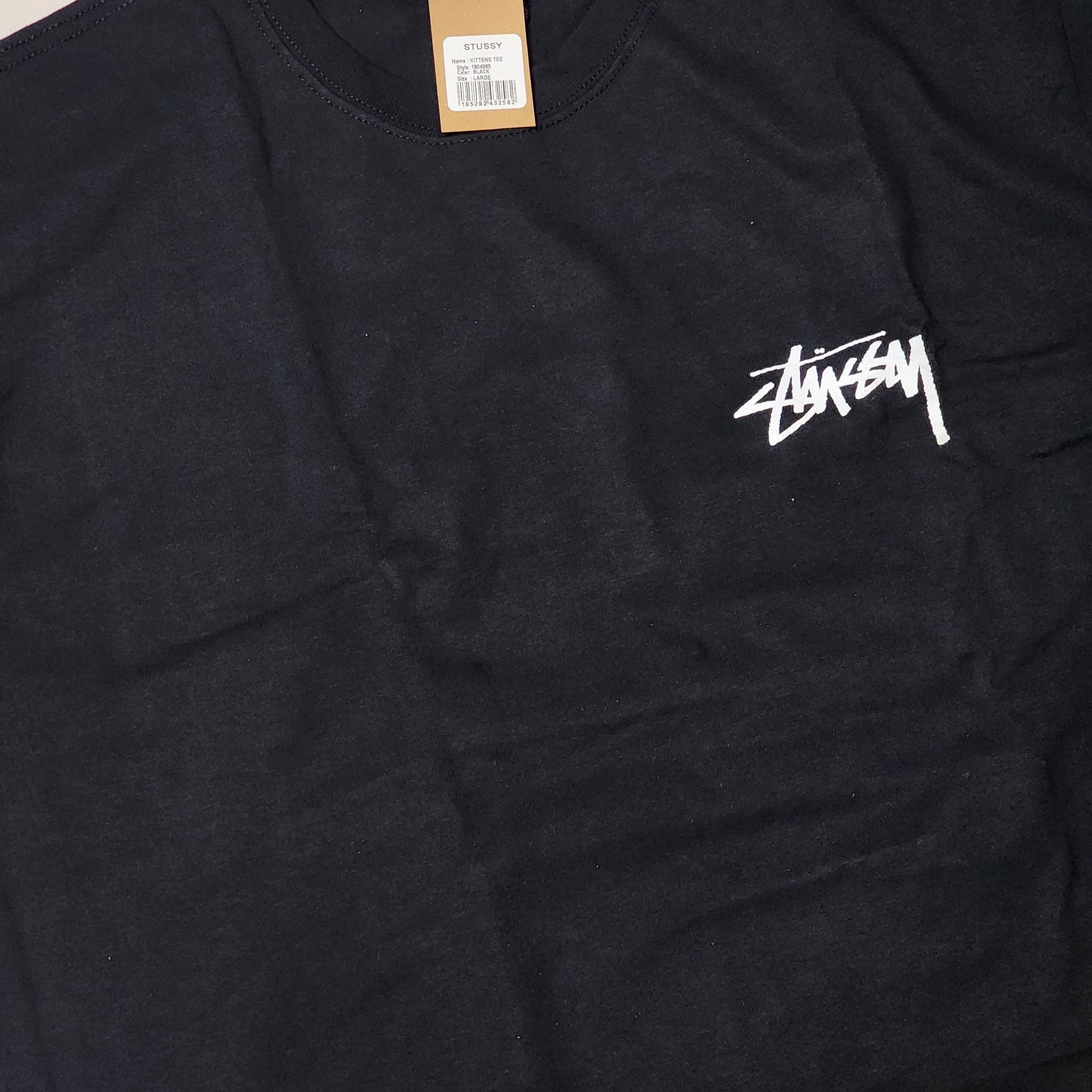 Stussy Kittens T-Shirt Black 착용 스타일 - 2