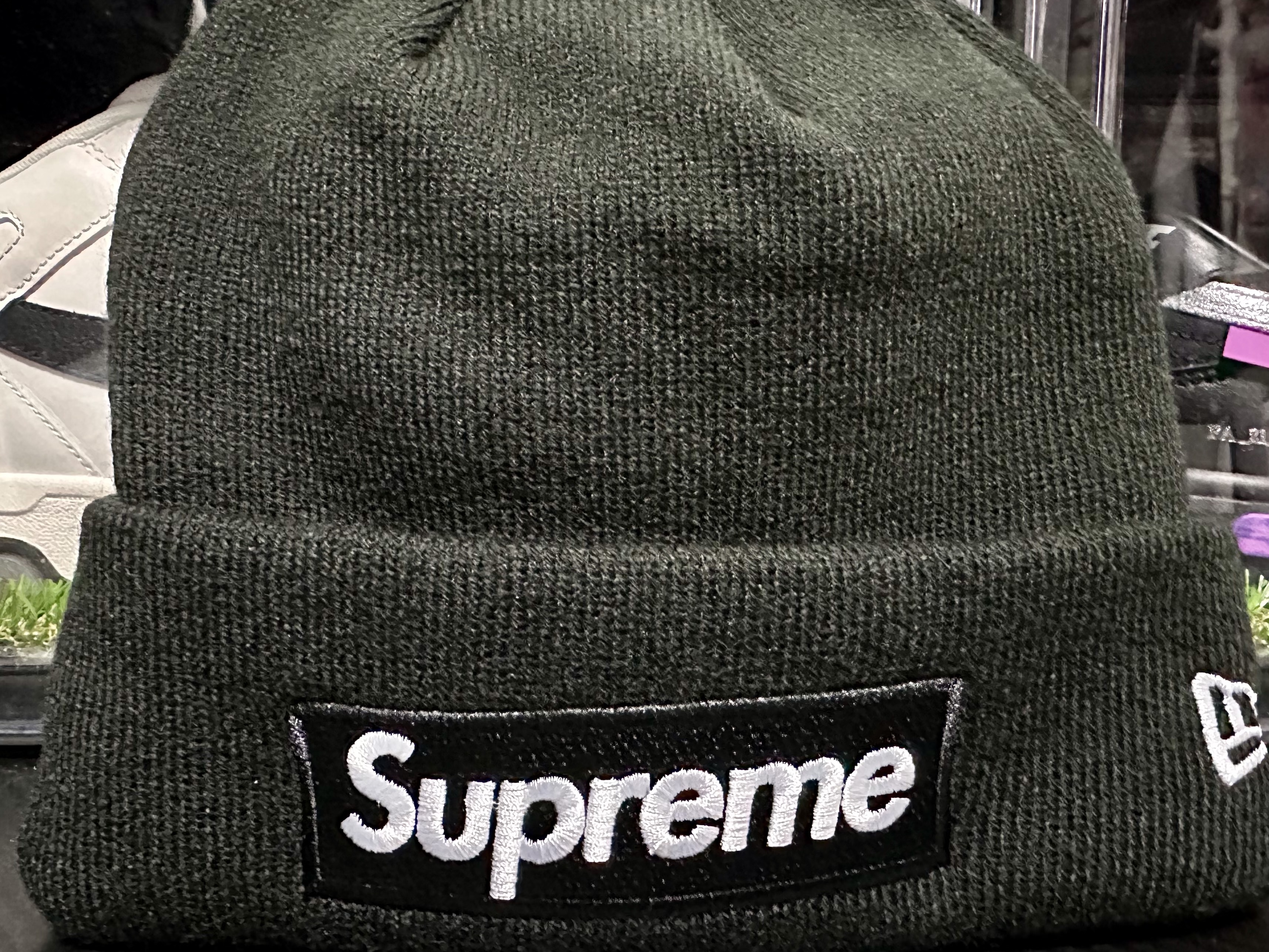 Supreme New Era Box Logo Beanie Black - 23FW 착용 스타일