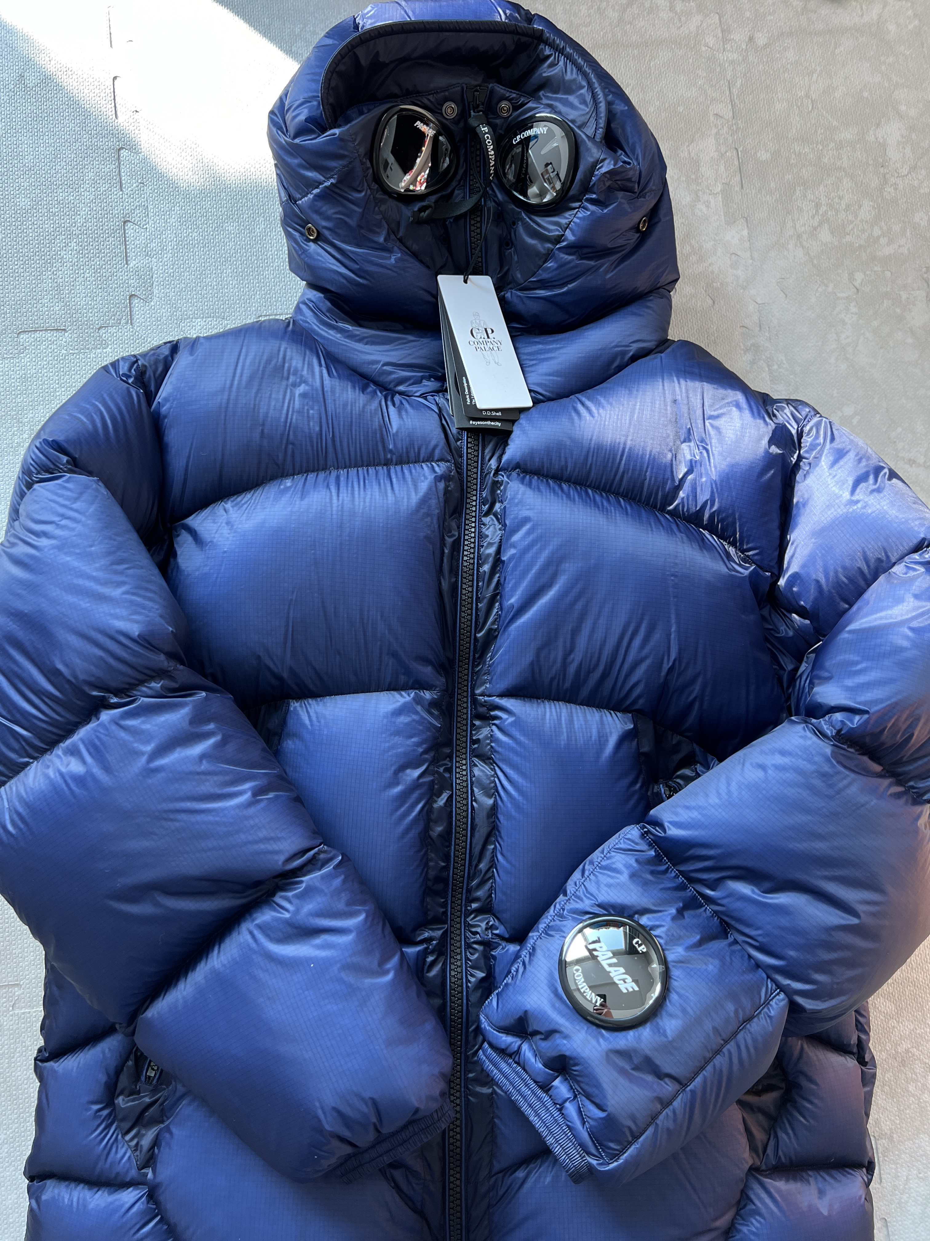 Palace x C.P. Company DD Shell Ripstop Explorer Jacket Mazarine Blue - 23FW 착용 스타일