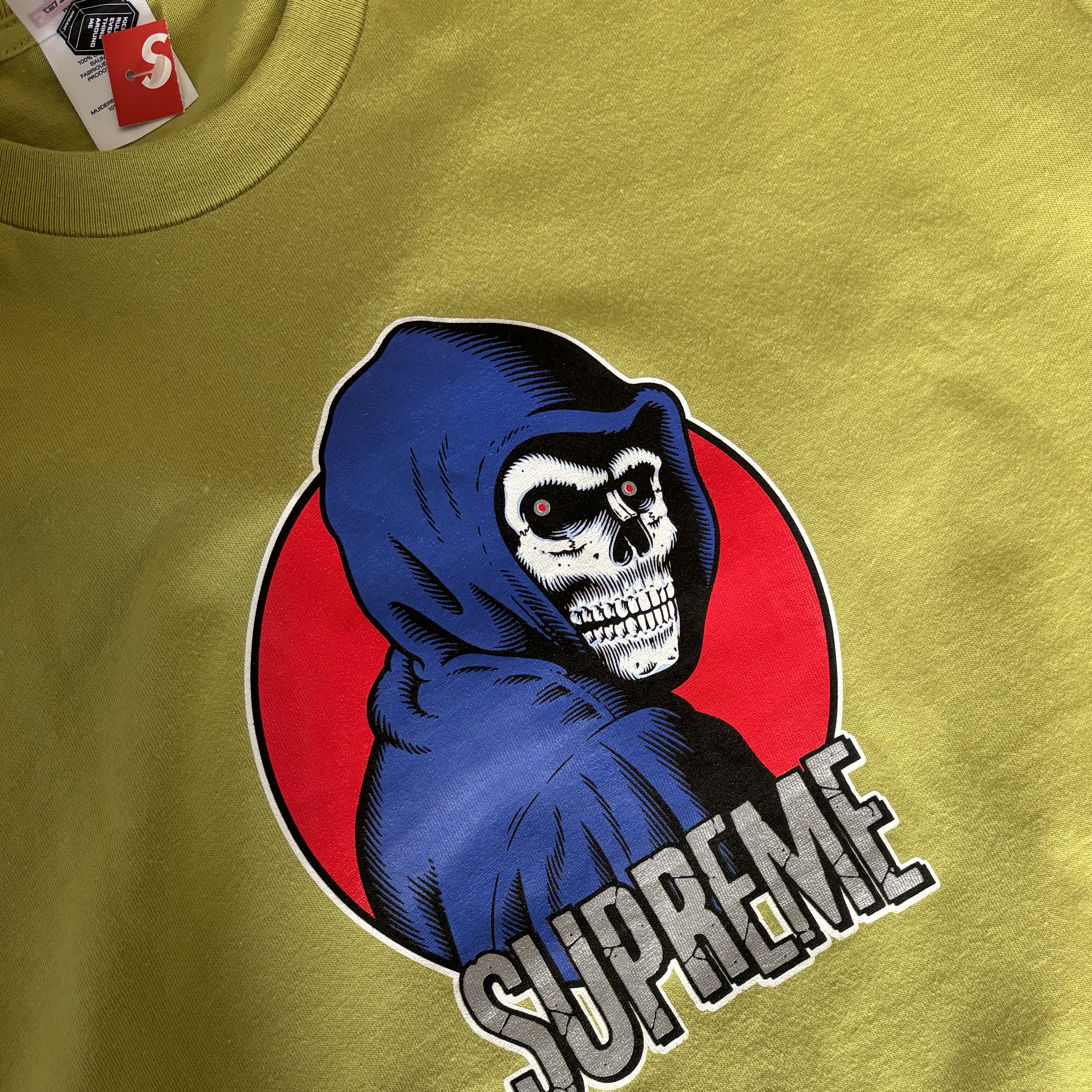Supreme Reaper T-Shirt Dusty Green - 23SS 착용 스타일