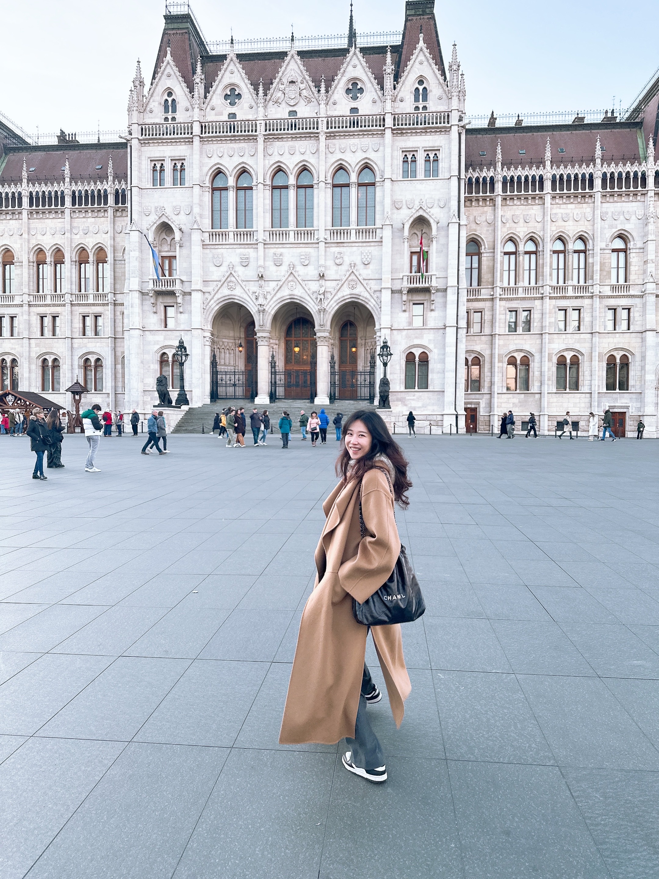 (W) Toteme Signature Wool Cashmere Coat Camel 착용 스타일 - 3