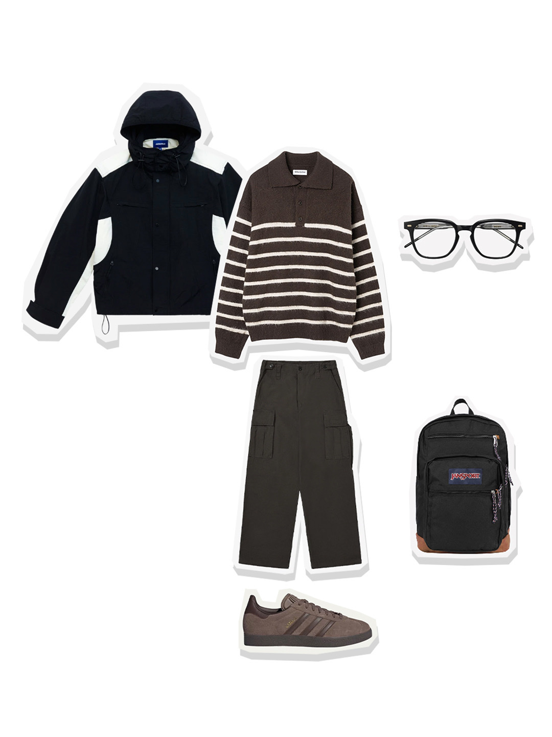 Ader Error Grampur Jumper Noir, Millo Archive New Thomas Mohair Knit Brown 착용 스타일 - 1