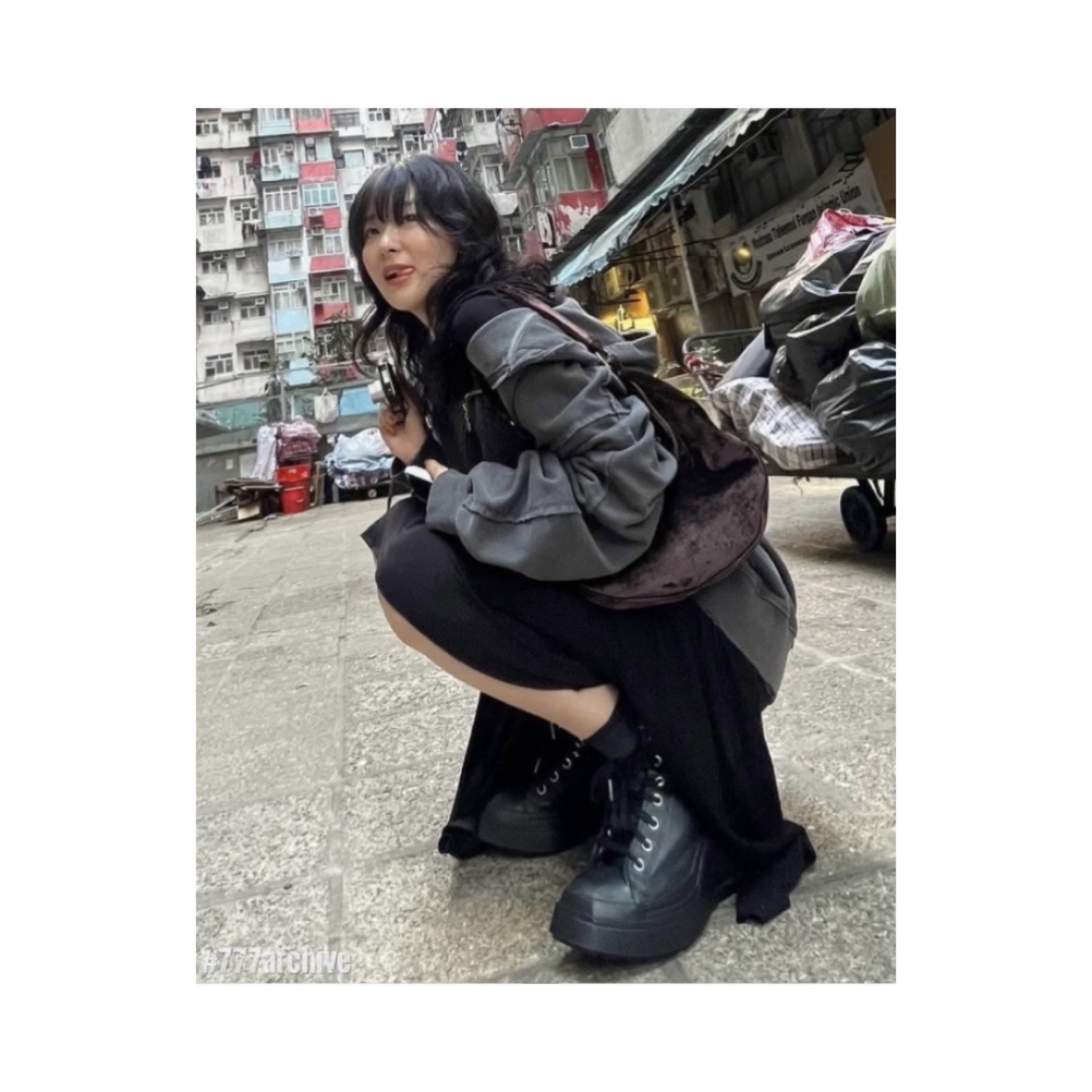 (W) Converse x Martine Ali Chuck 70 De Luxe Wedge Black 착용 스타일 - 2