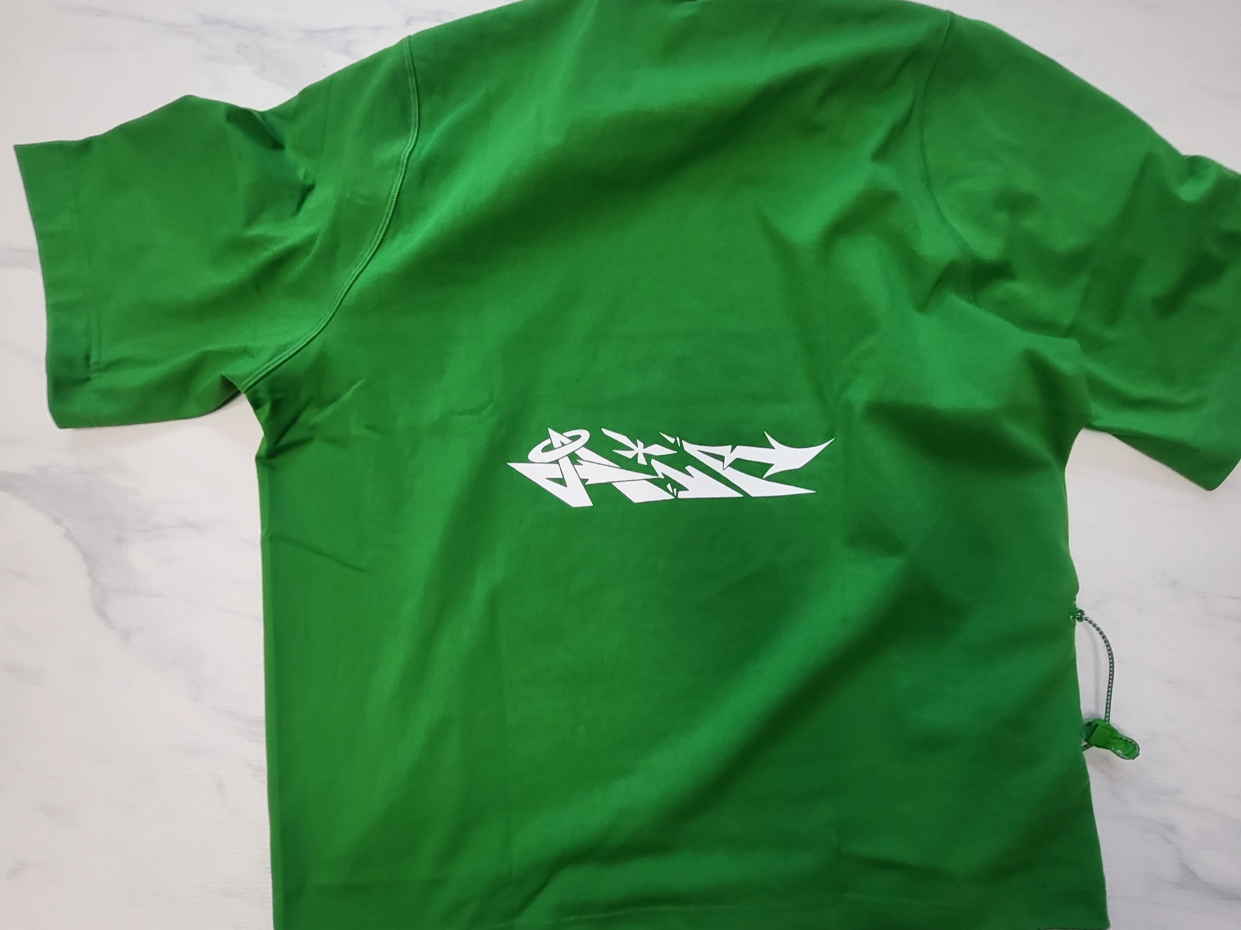 Nike x Off-White Mock Neck Short Sleeve Top Kelly Green - Asia 착용 스타일 - 2