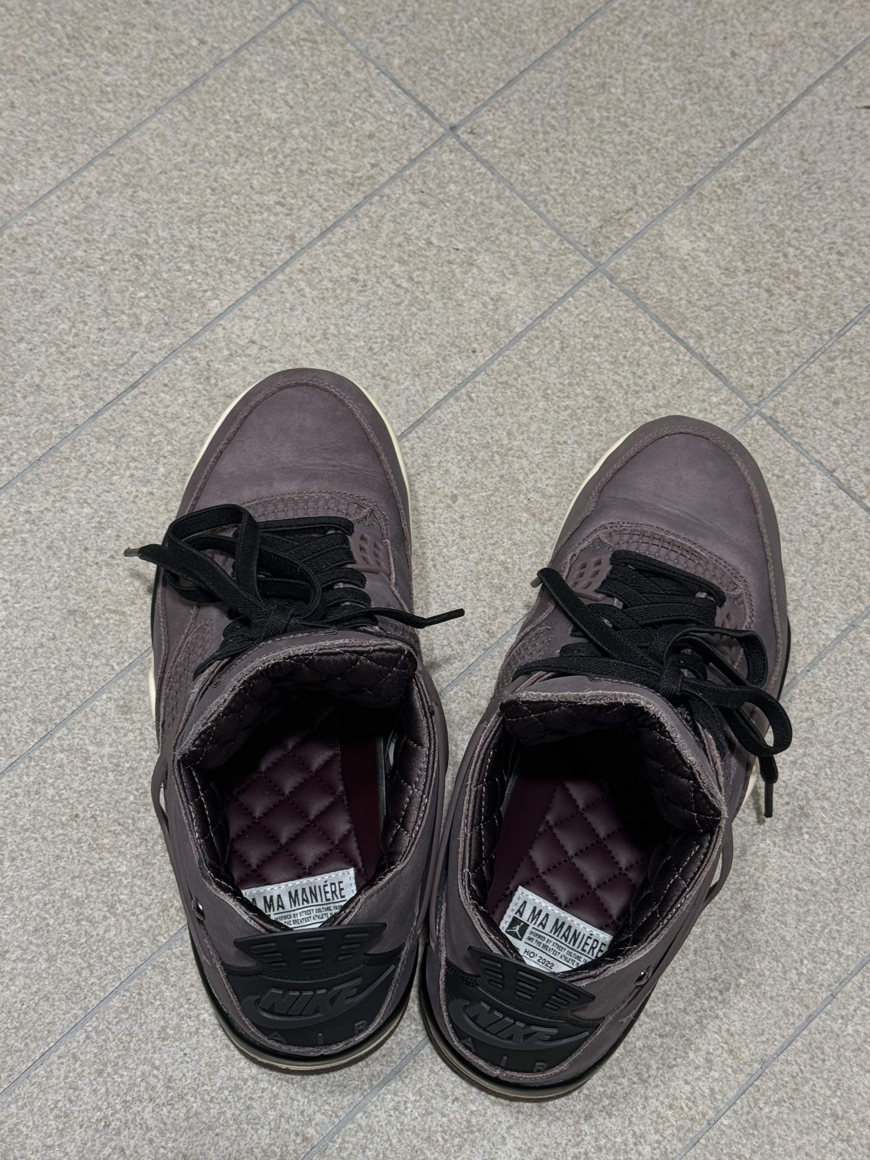 Jordan 4 x A Ma Maniere Retro Violet Ore 착용 스타일 - 1