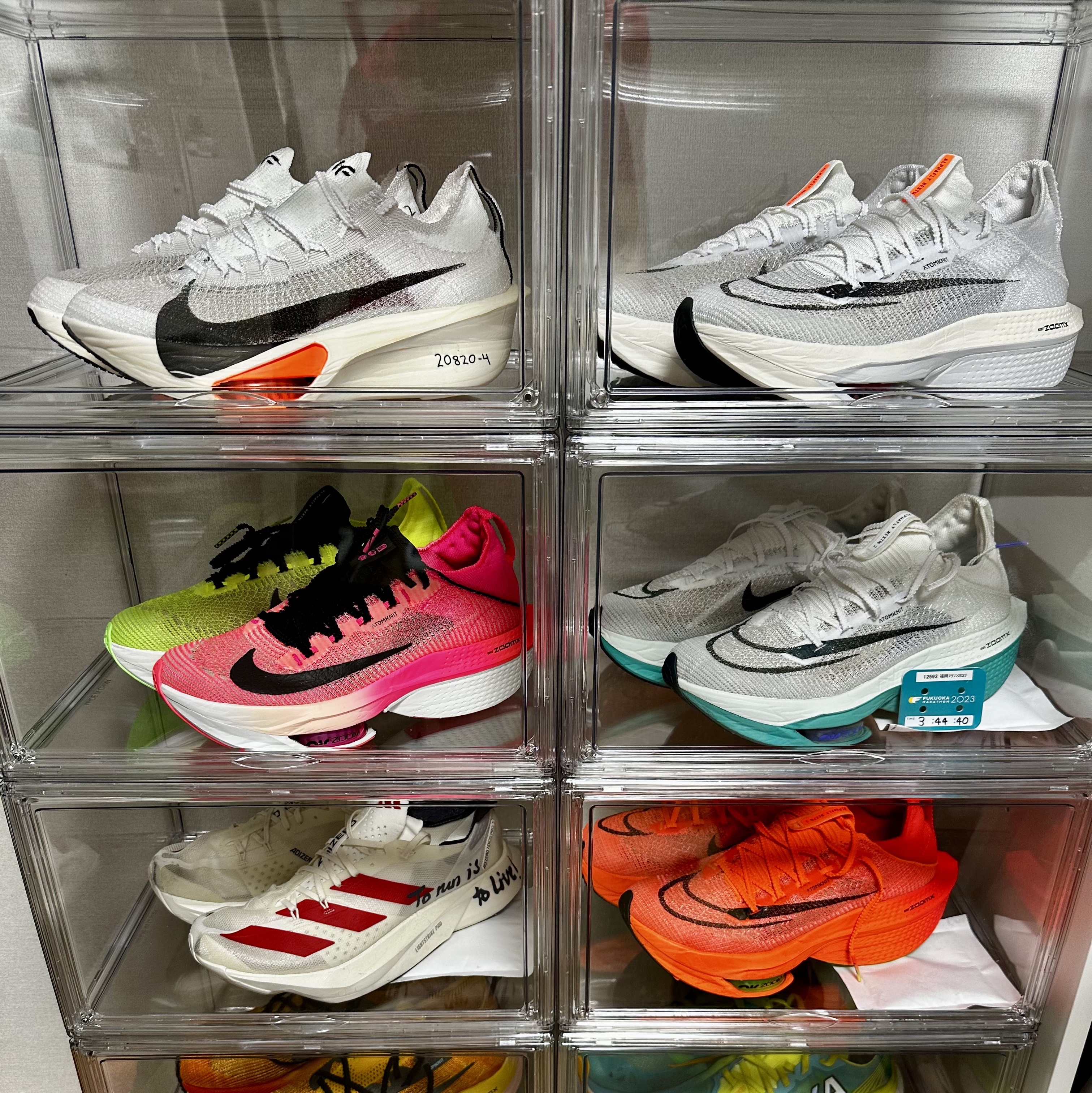 Nike Air Zoom Alphafly Next% 3 Proto White Total Orange, Nike Air Zoom Alphafly Next% 2 Proto White 착용 스타일 - 3