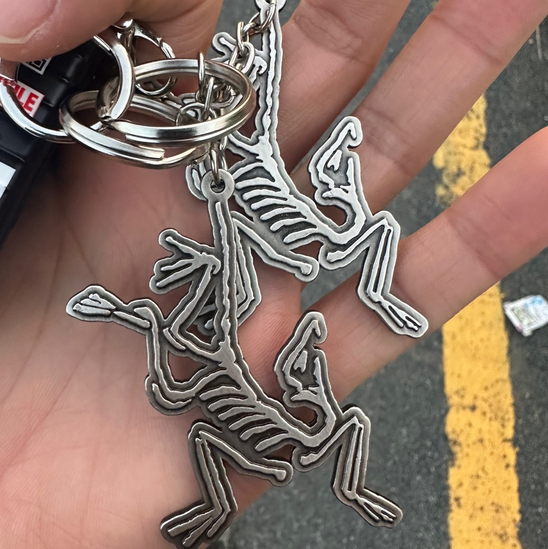Arc'teryx Keyring Metal 착용 스타일