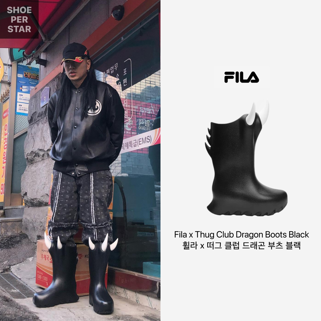 Fila x Thug Club Dragon Boots Black 착용 스타일 - 1
