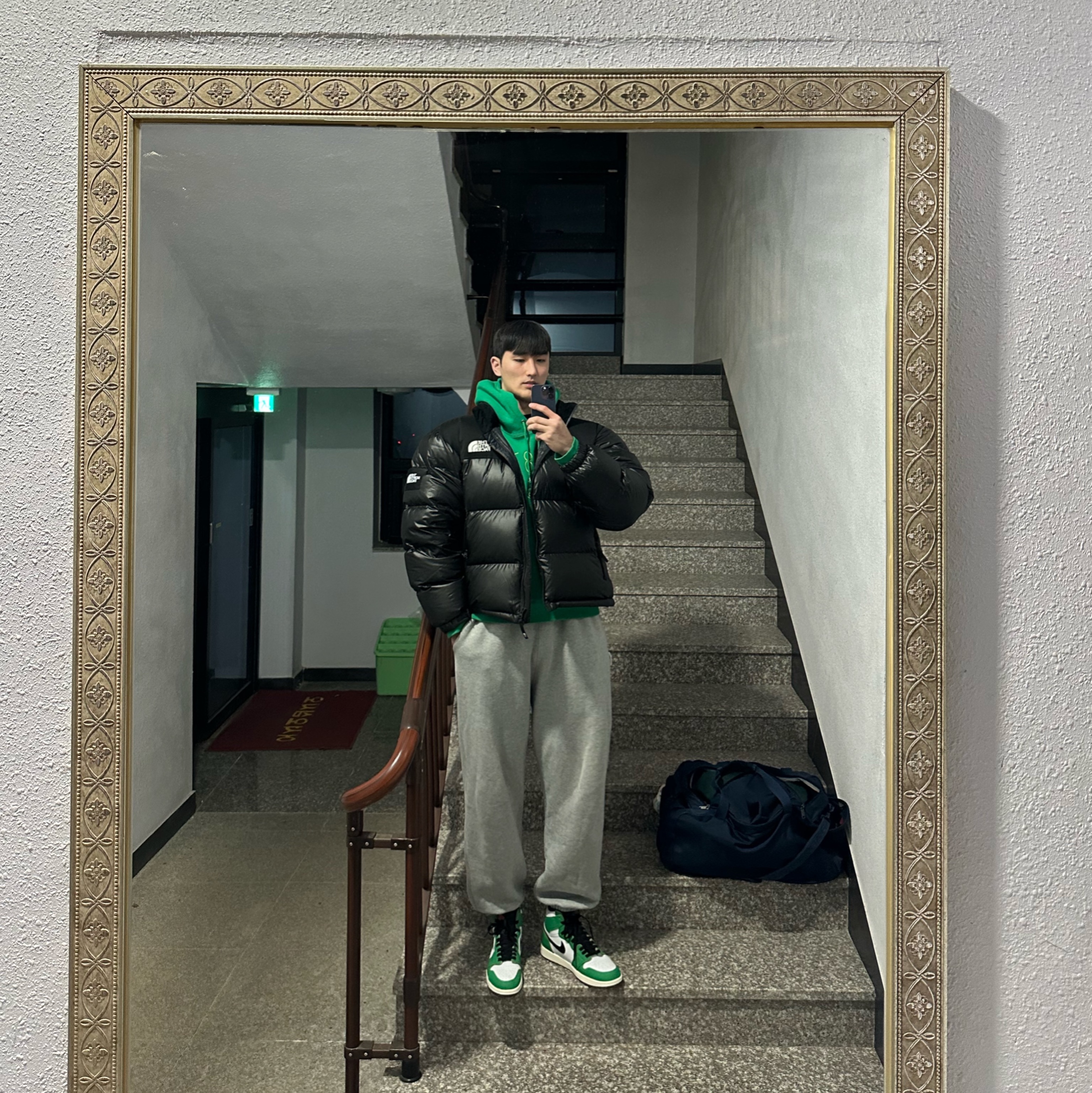 (W) Jordan 1 Retro High OG Lucky Green 착용 스타일