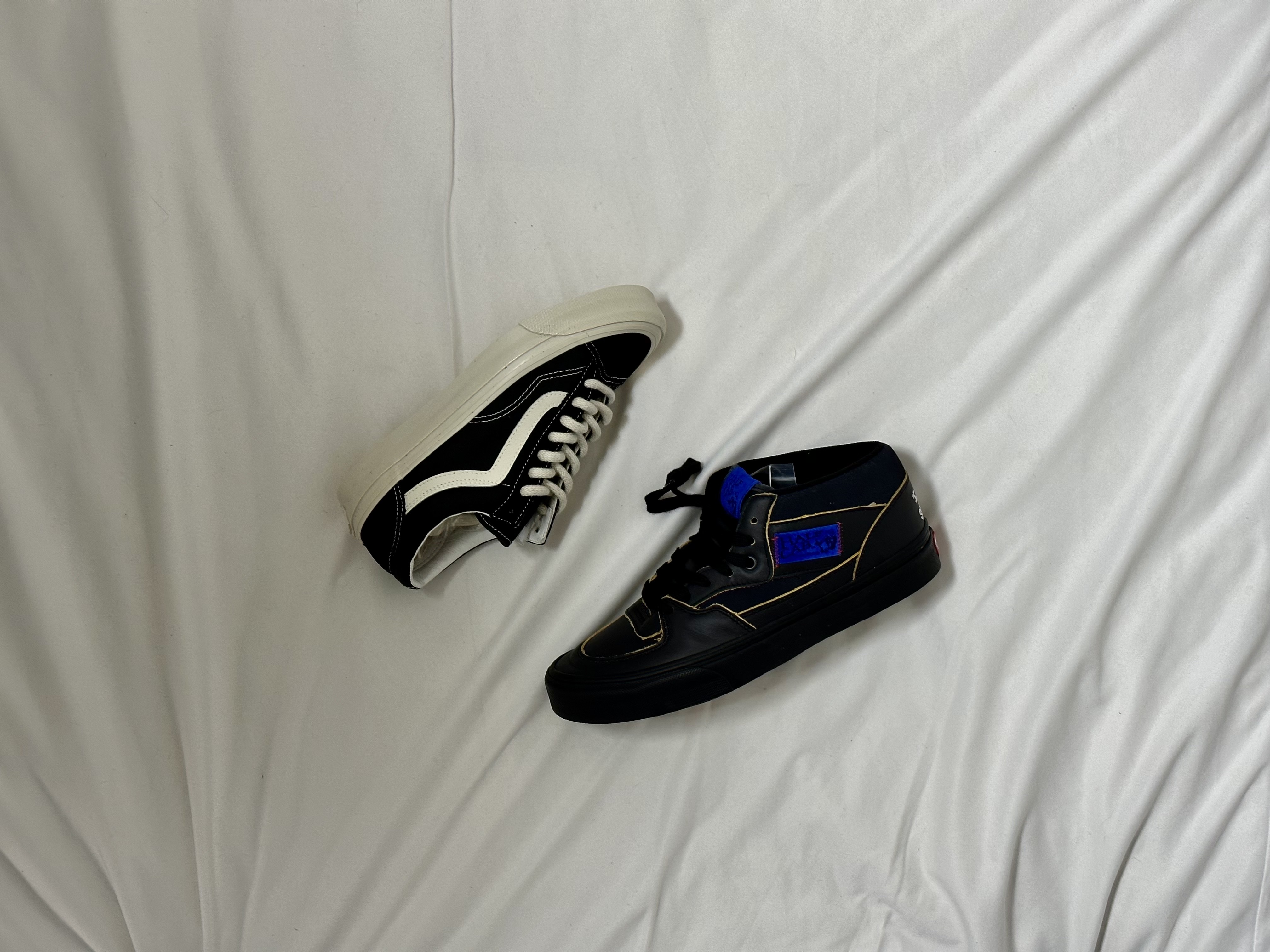 Vans x IAB Studio Half Cab Black Purple, Vans Vault x Worksout OG Style 36 LX Black White Aspa 착용 스타일 - 1