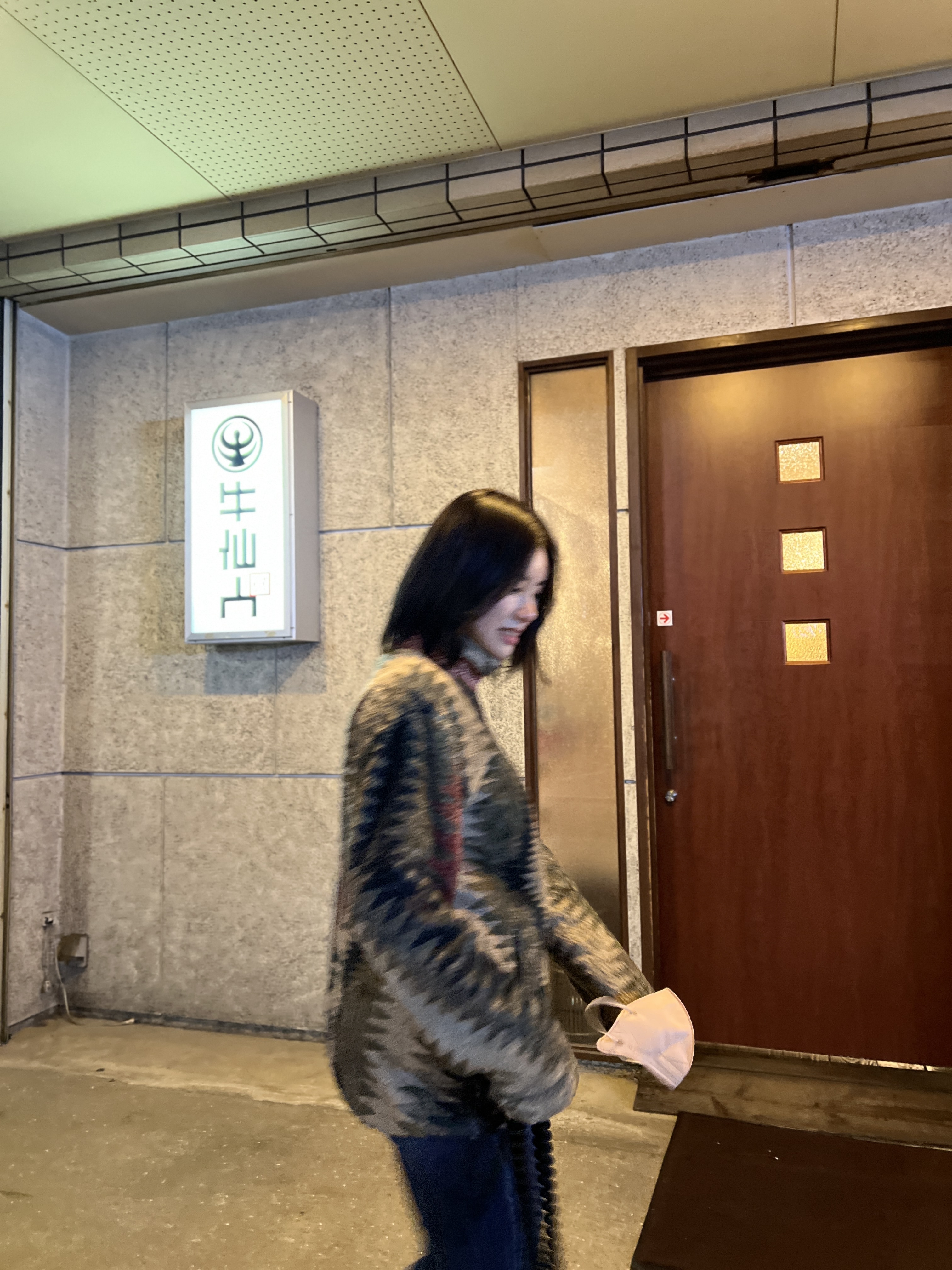 캐피탈 썬더 마더 패턴 플리스 집 블루종 그레이 베이지 착용 스타일 - 2