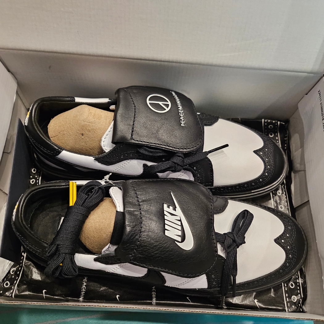 Nike x Peaceminusone Kwondo1 Black and White 착용 스타일