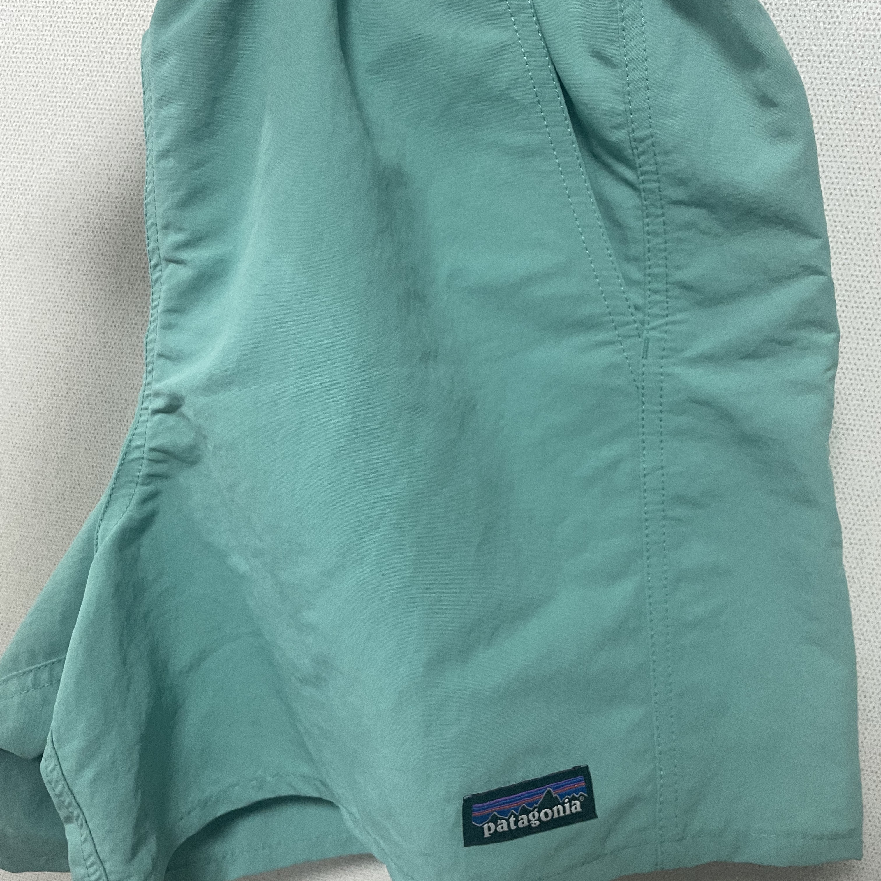 (W) Patagonia Baggies Shorts 5 Inch Fresh Teal 착용 스타일