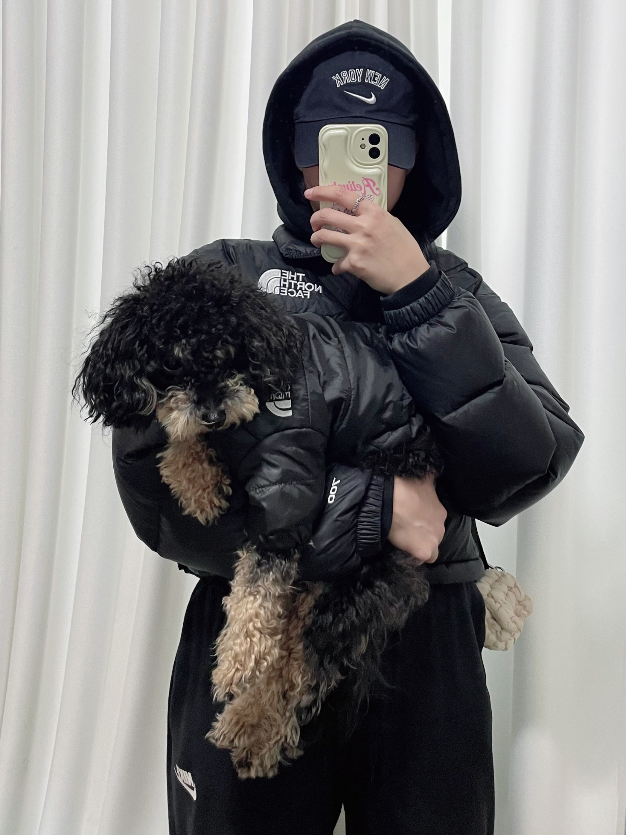 (W) The North Face Nuptse Short Jacket Black, Nike Heritage 86 Wordmark Swoosh MLB New York Yankees Adjustable Hat Navy 착용 스타일 - 1