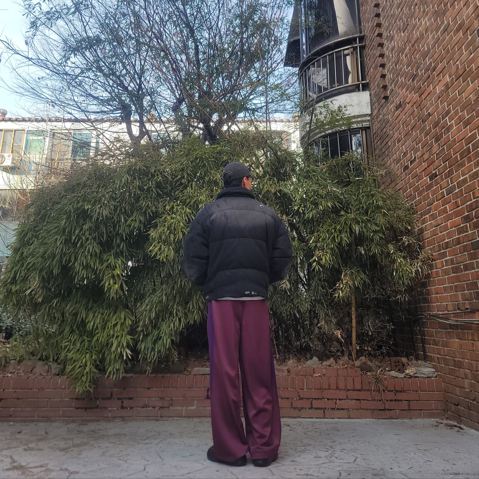 Crocs Baya Lined Fuzz-Strap Clog Black, Needles H.D. Track Pants Poly Smooth Wine 착용 스타일 - 4