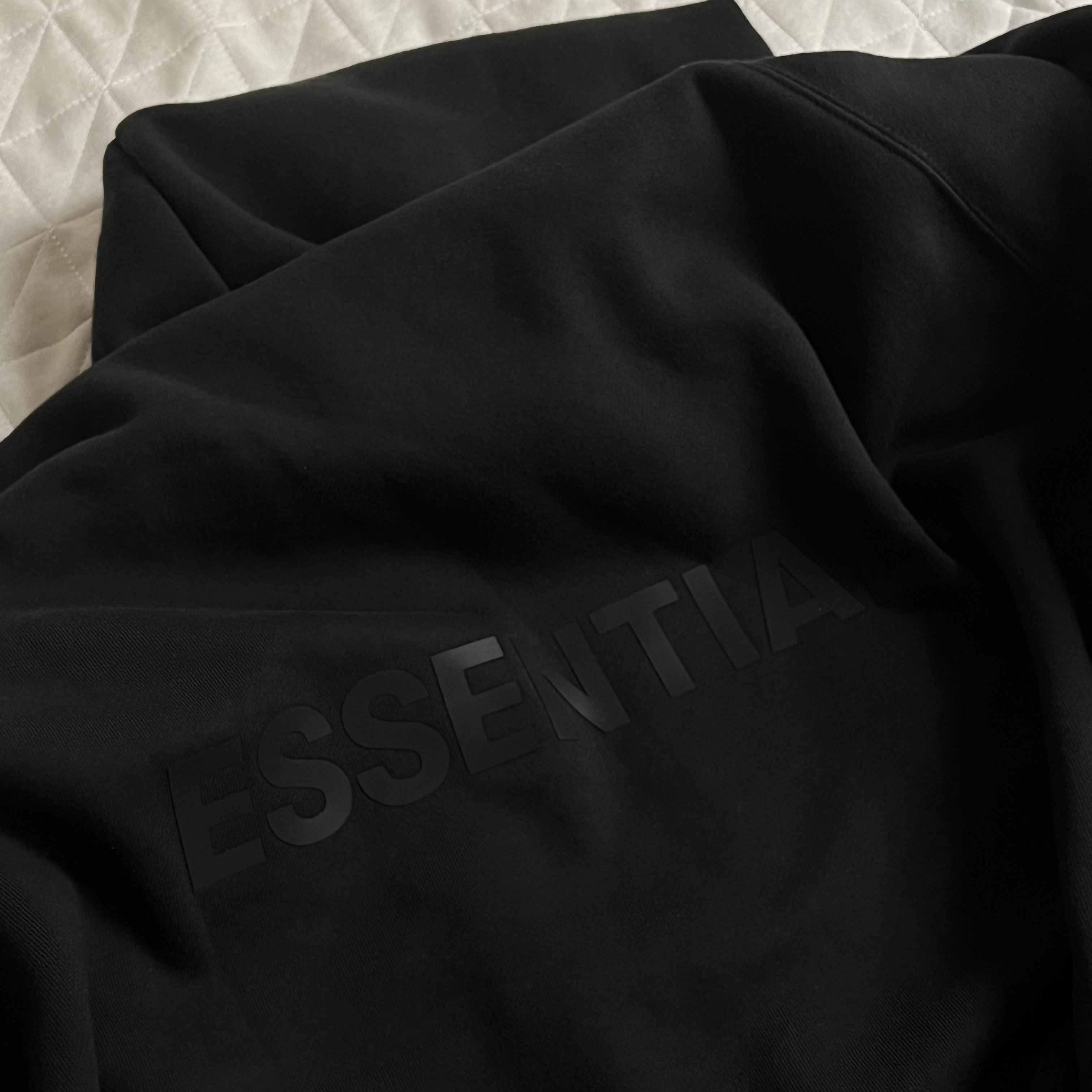 Essentials 3D Silicon Applique Full Zip Up Hoodie Dark Slate/Stretch Limo/Black - 20SS 착용 스타일
