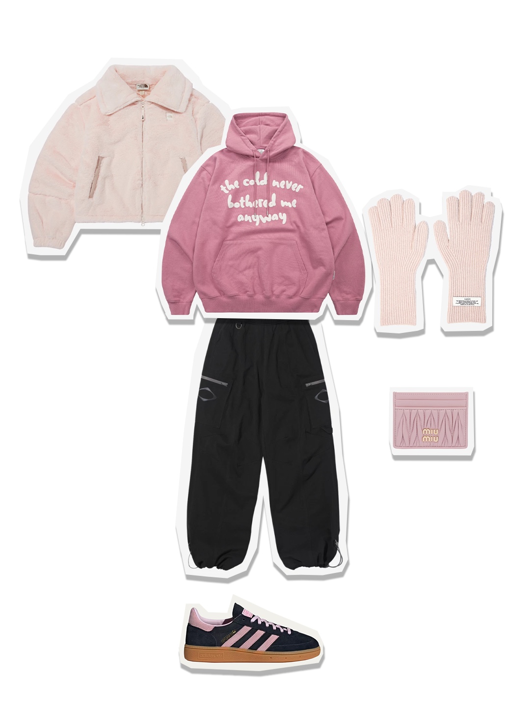 Miu Miu Matelasse Nappa Leather Card Holder Alabaster Pink, Saenginstudios Luv Mood Wool Gloves Light Pink 착용 스타일