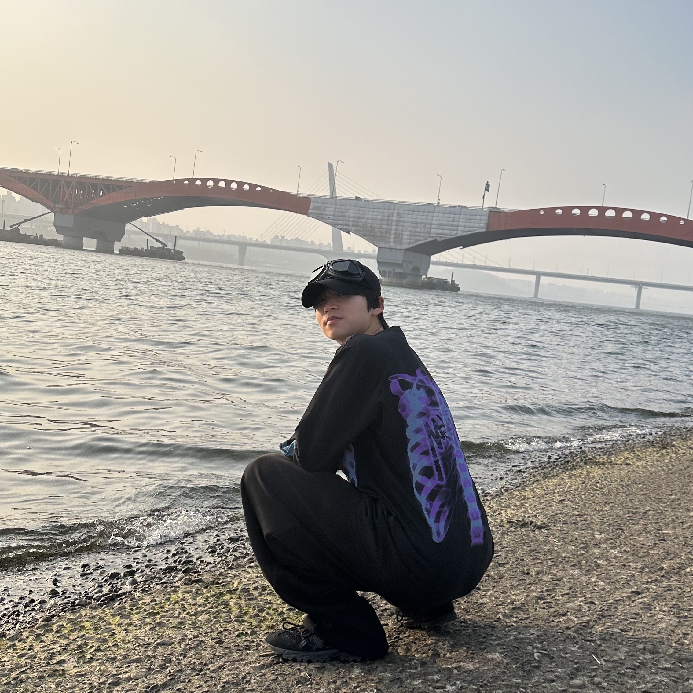 Stussy Rib Cage LS T-Shirt Black, Asics Gel-Sonoma 15-50 Black 착용 스타일 - 5