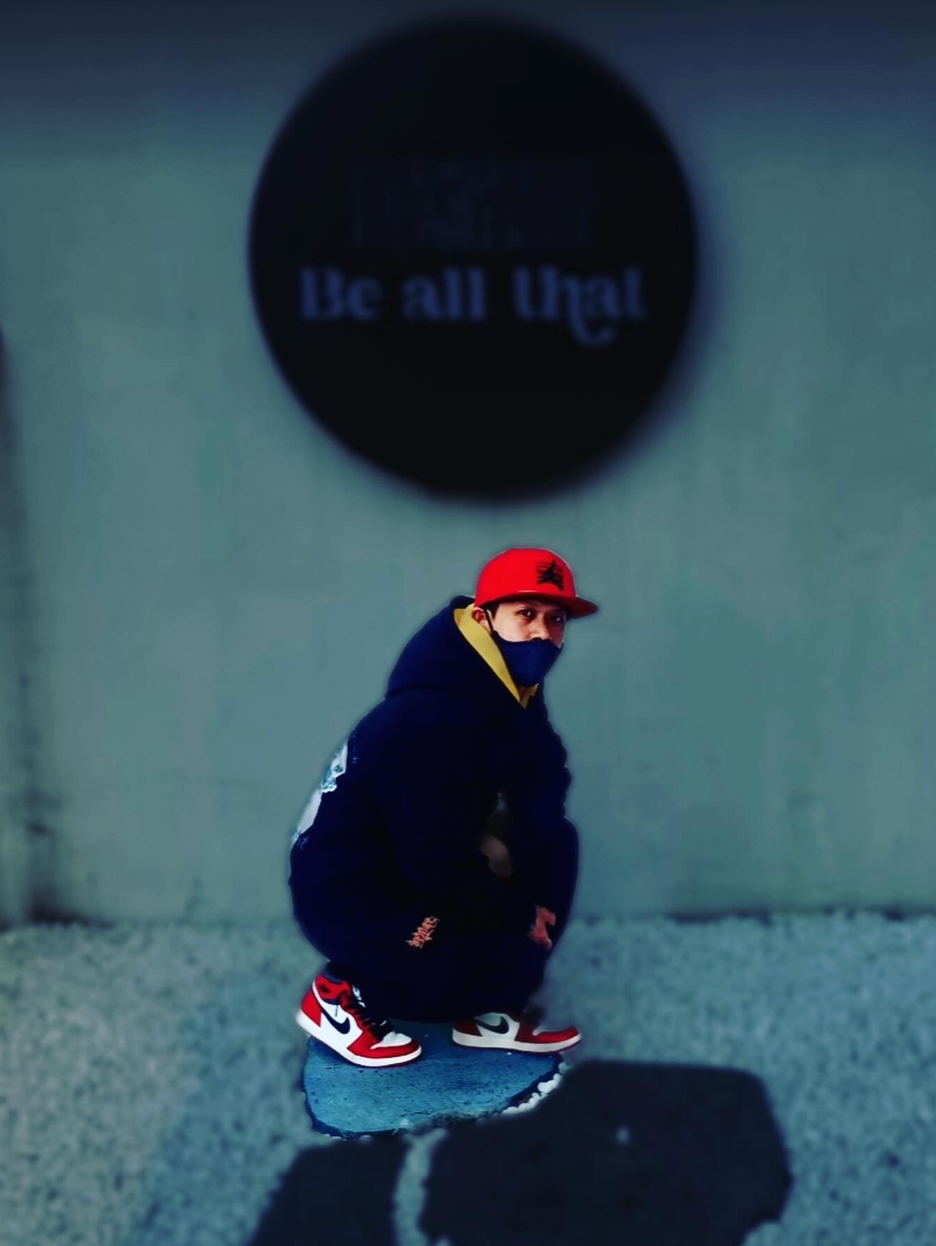 Jordan 1 Retro High OG Chicago 2022, Jordan x Travis Scott x Fragment Hoodie Black (DJ0615-010) 착용 스타일 - 2