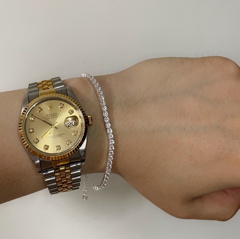 Rolex Datejust 36mm 126233 Champagne Diamond-Set Jubilee 착용 스타일