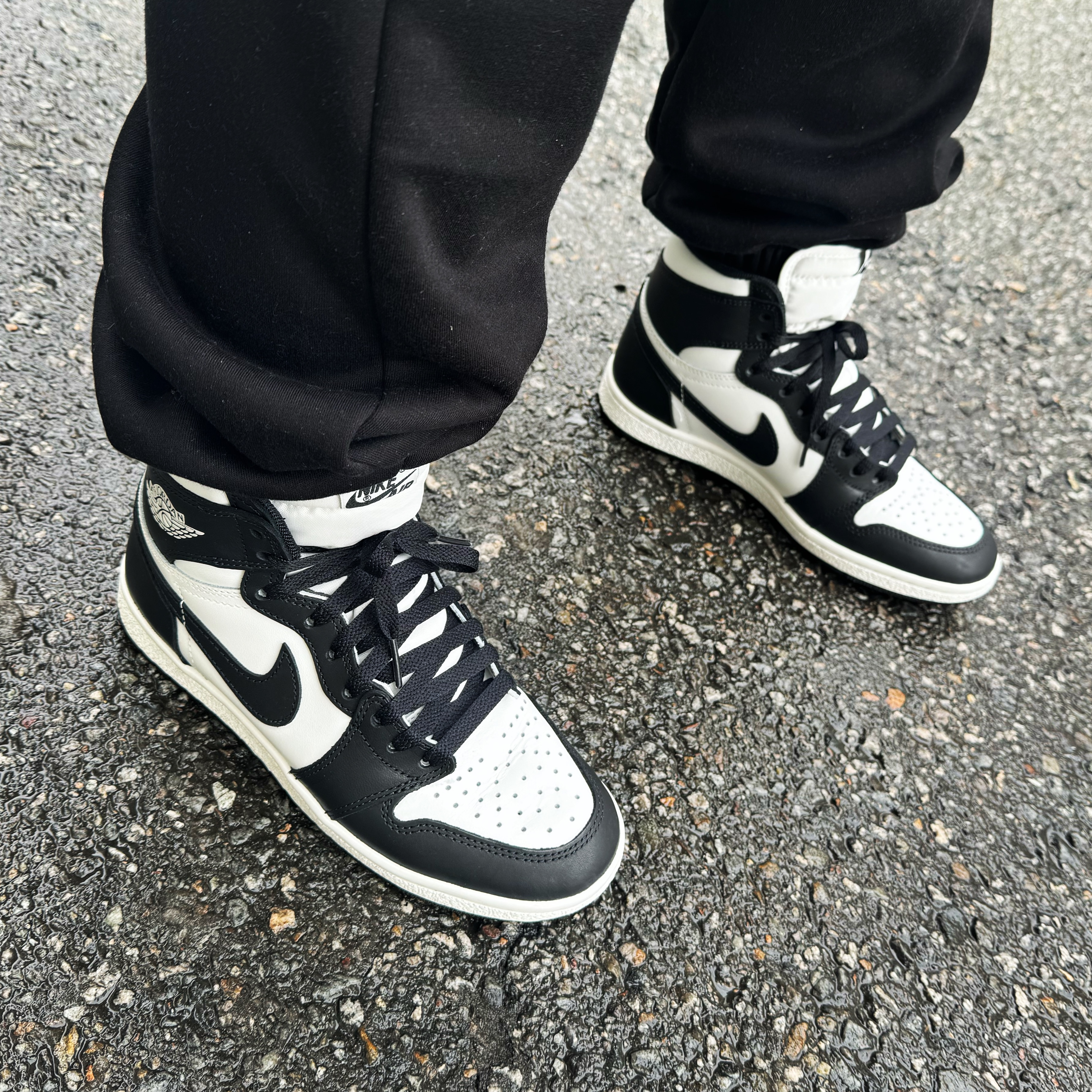 Jordan 1 High 85 Black White 착용 스타일