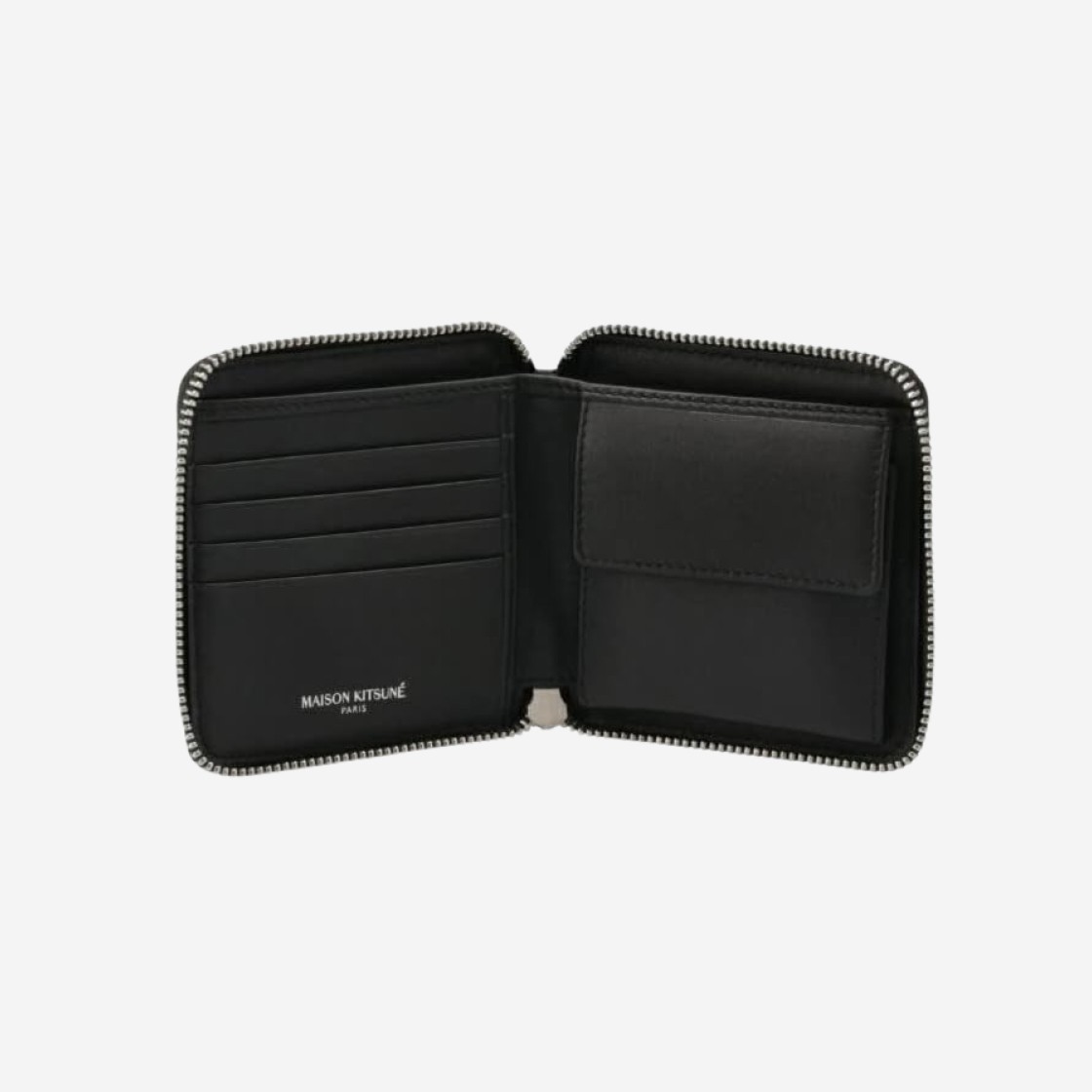 Maison Kitsune Profile Fox Square Zipped Wallet Black 상세 이미지 2