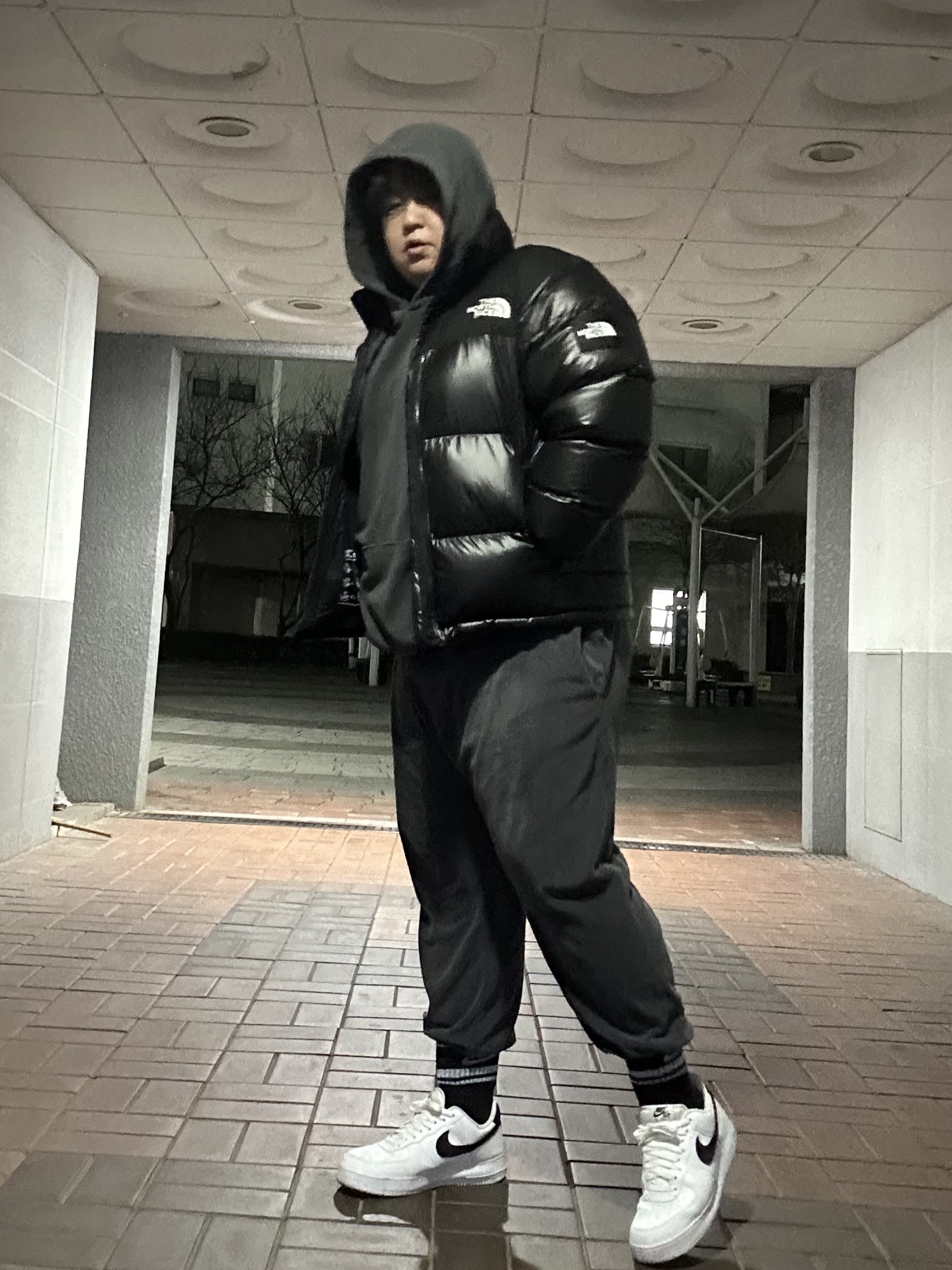 Nike Air Force 1 '07 White Black 착용 스타일