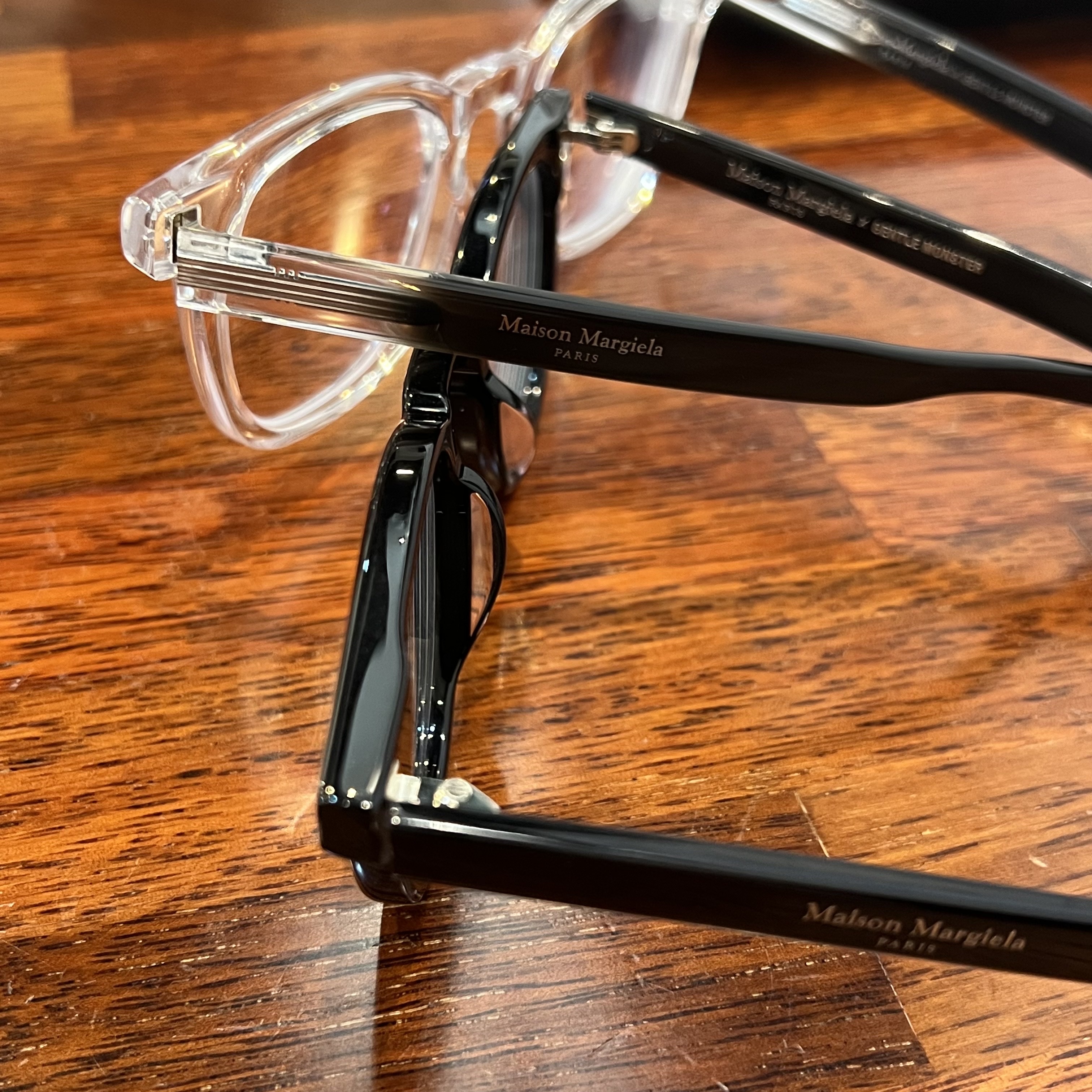 Gentle Monster x Maison Margiela MM010 Clear Black Gradient, Gentle Monster x Maison Margiela MM009 Clear Black 착용 스타일
