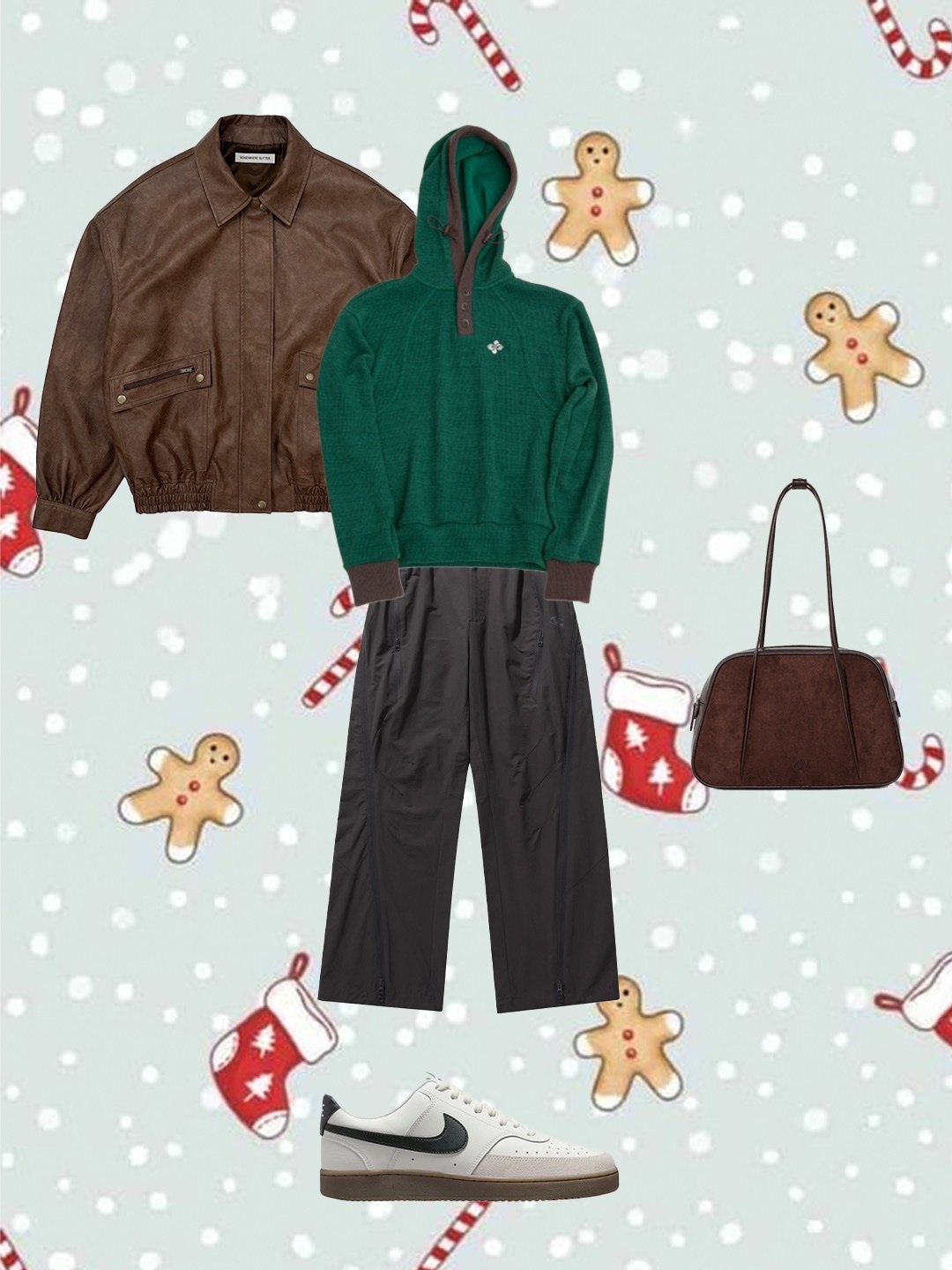 Arc'teryx Bird Head Toque Habitat, (W) The North Face White Label Novelty Nuptse Down Jacket Cocoa Brown 착용 스타일 - 3