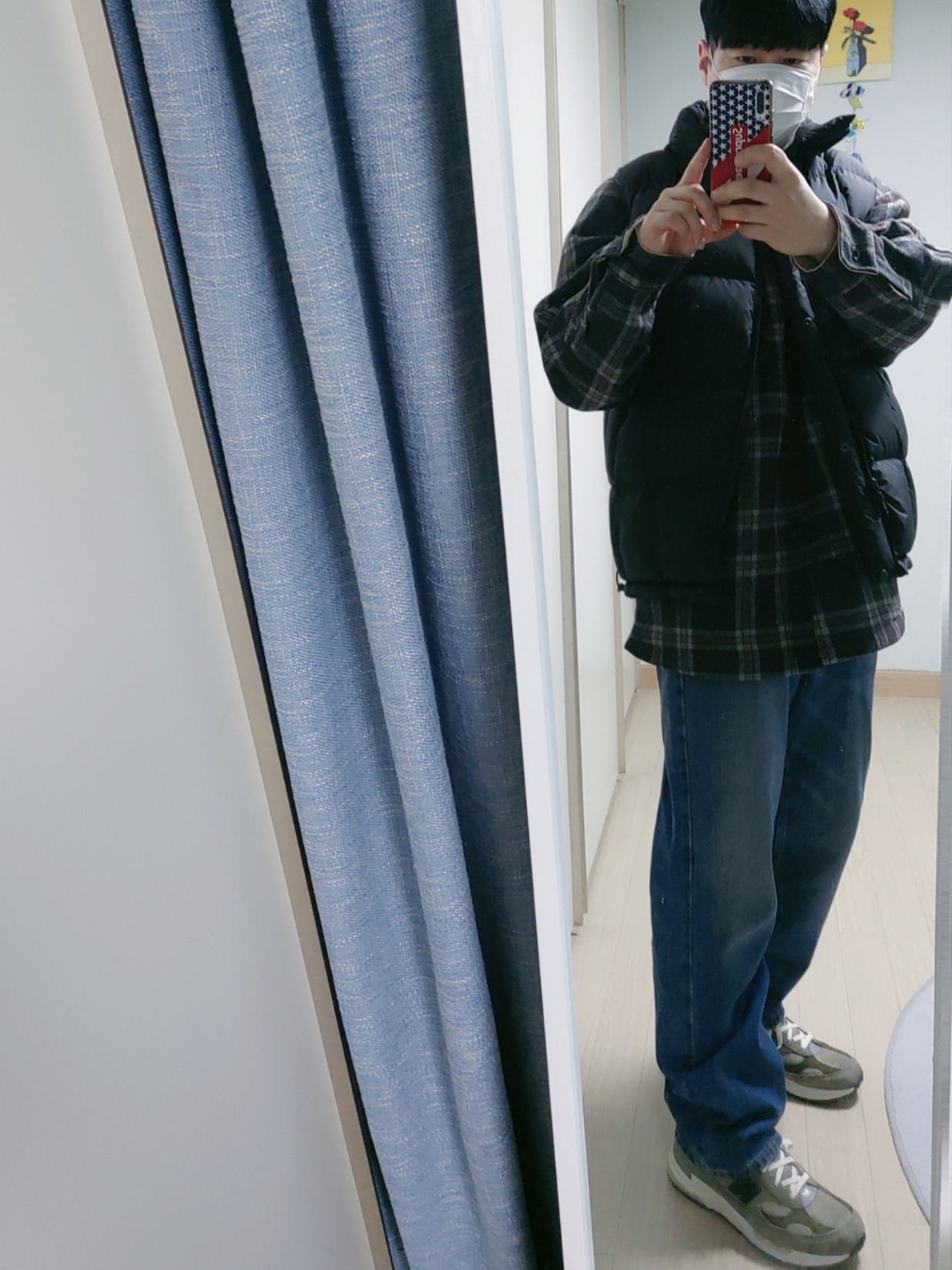 IAB Studio Check Shirt Jacket Gray Red, New Balance x JJJJound 992 Made in USA Grey 착용 스타일 - 2