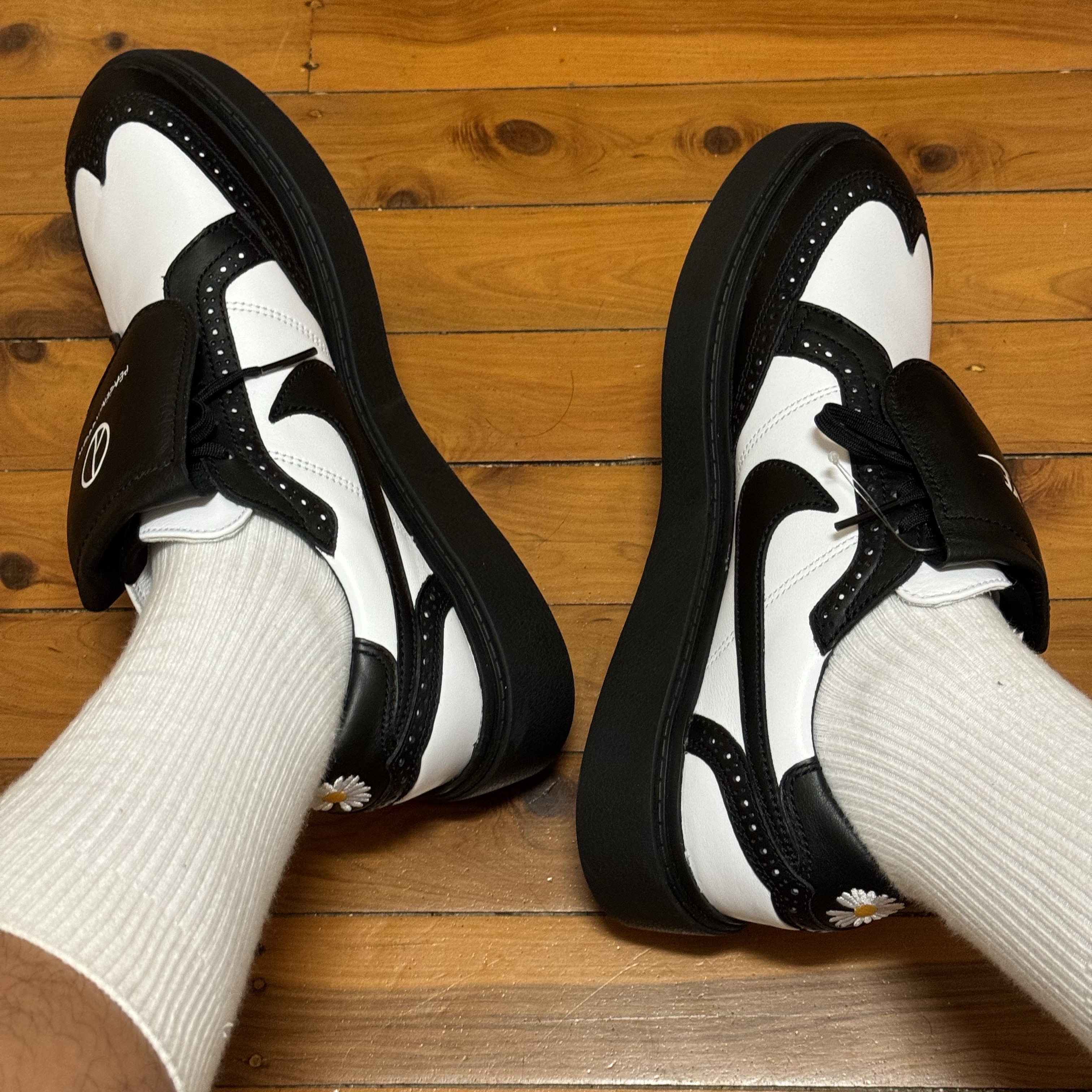 Nike x Peaceminusone Kwondo1 Black and White 착용 스타일