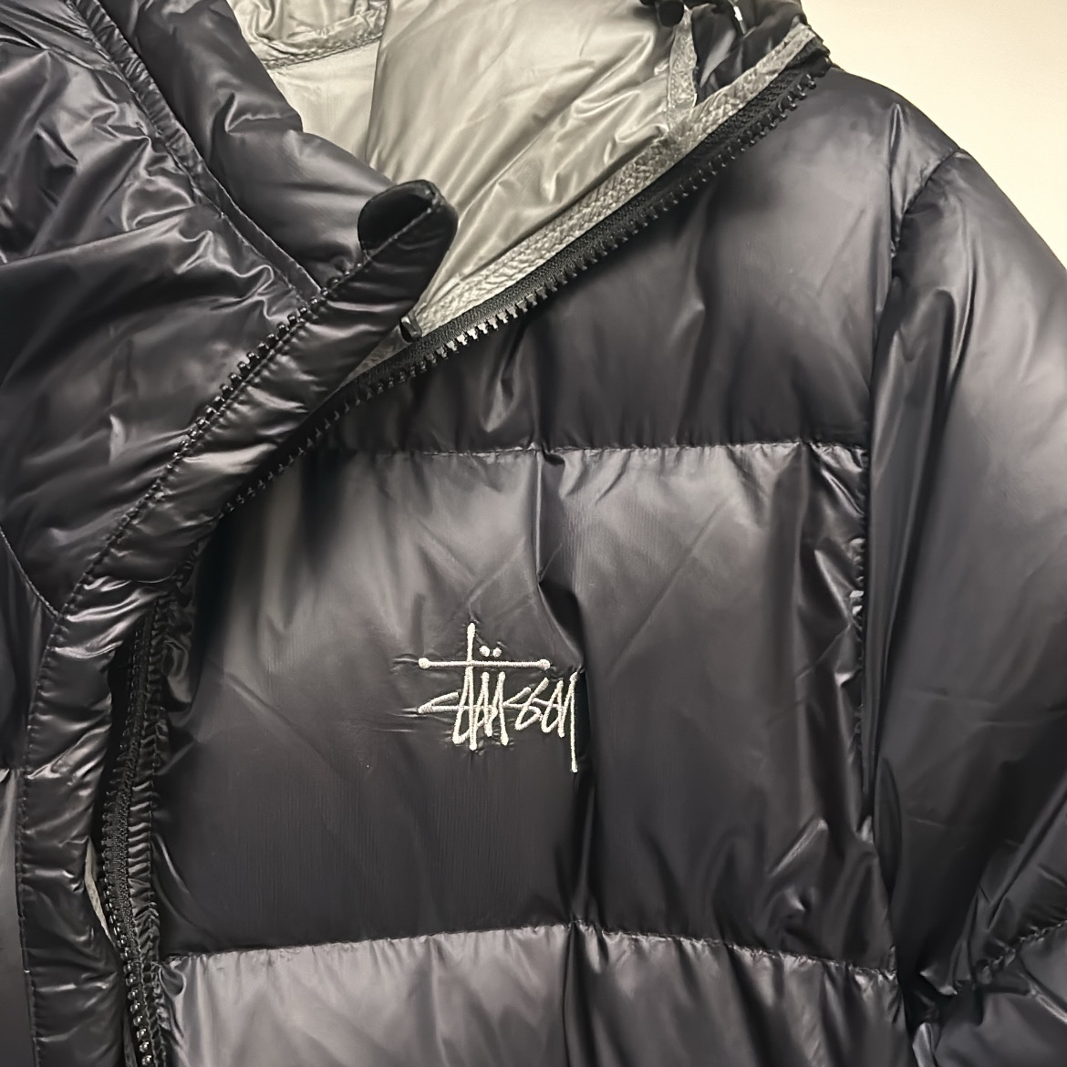 Stussy Down Parka Micro Ripstop Phantom Black 착용 스타일