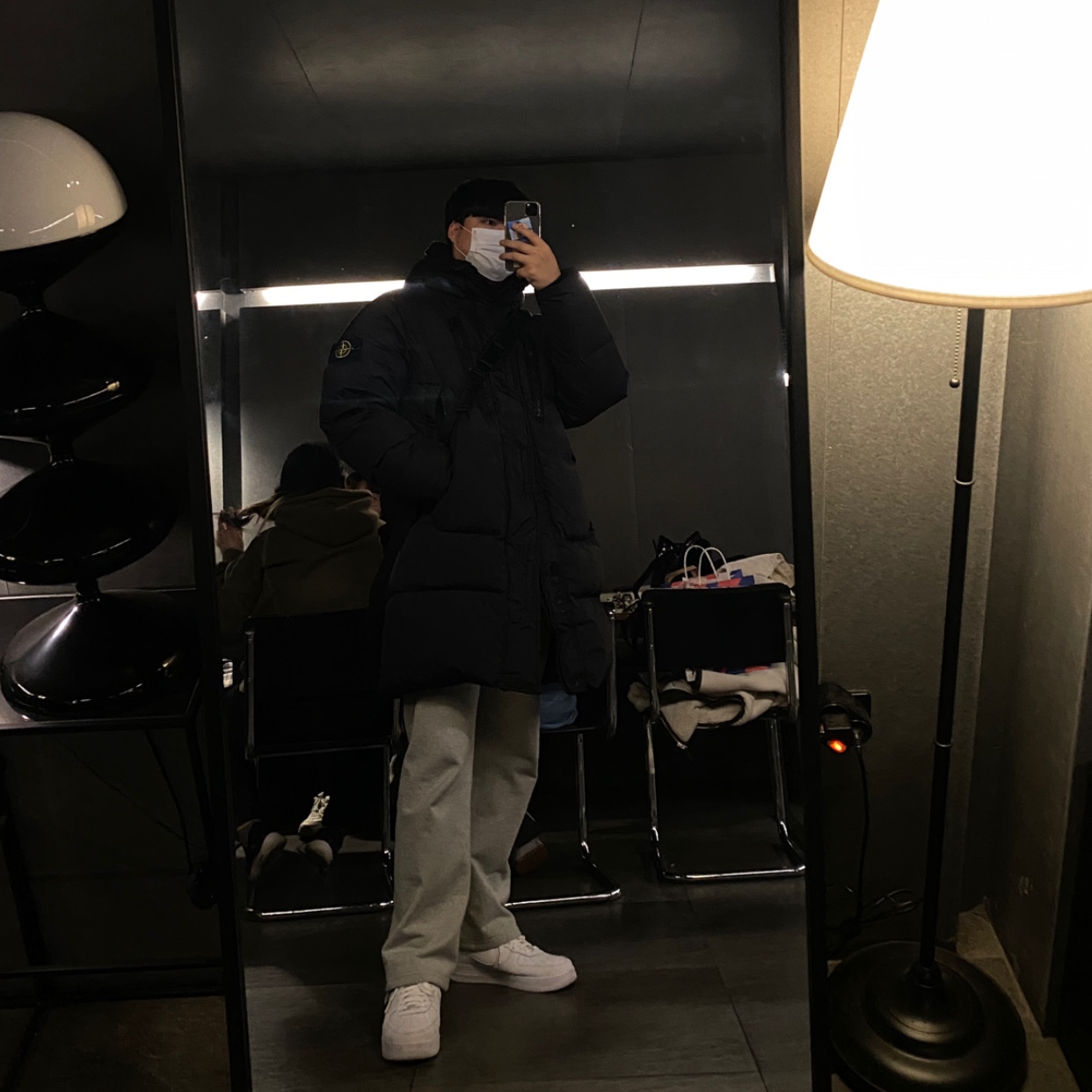 Stone Island 70123 Crinkle Reps Hooded Long Down Jacket Black - 21FW, Nike Air Force 1 '07 Craft Vast Grey 착용 스타일