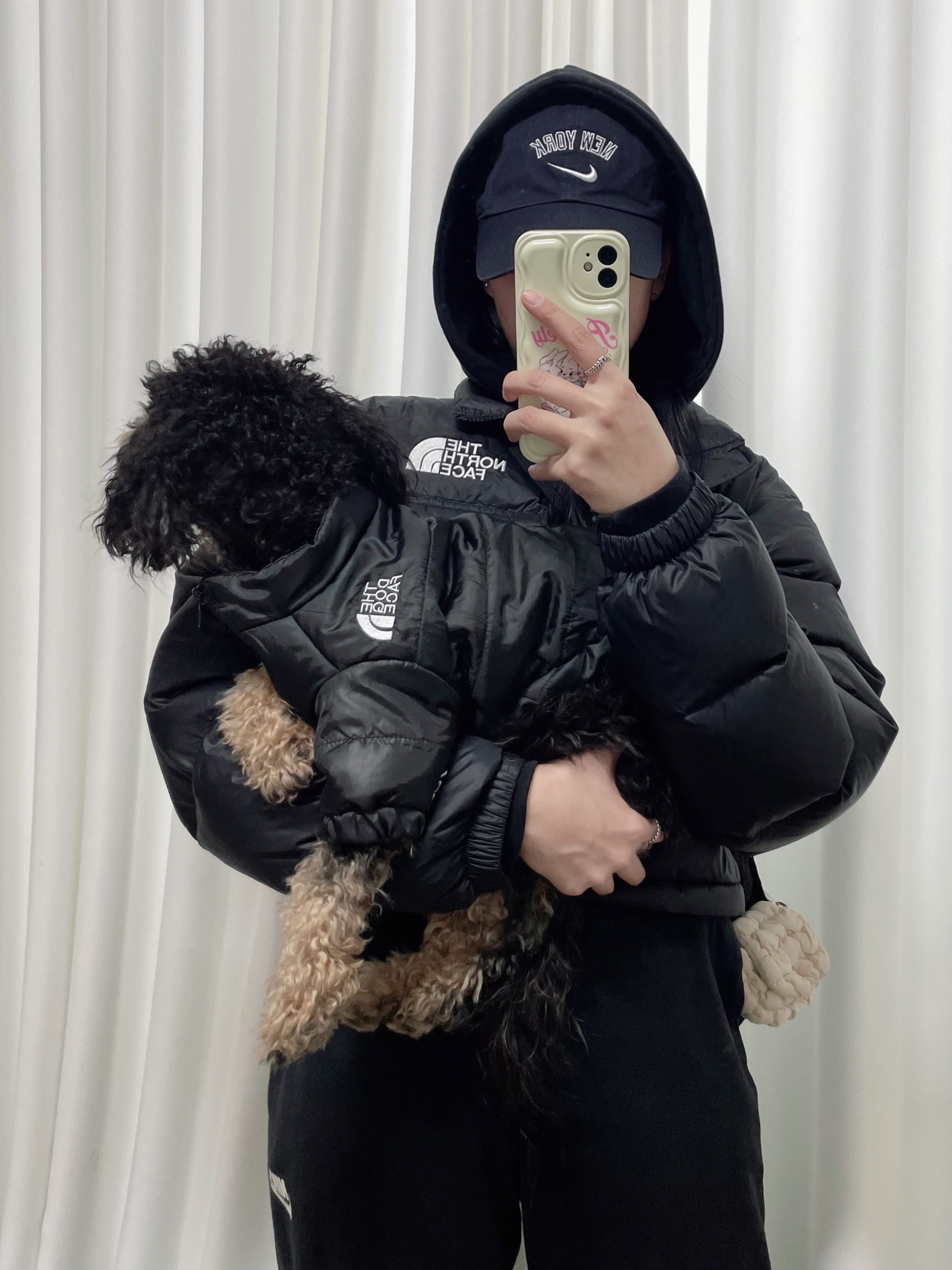 (W) The North Face Nuptse Short Jacket Black, Nike Heritage 86 Wordmark Swoosh MLB New York Yankees Adjustable Hat Navy 착용 스타일 - 3