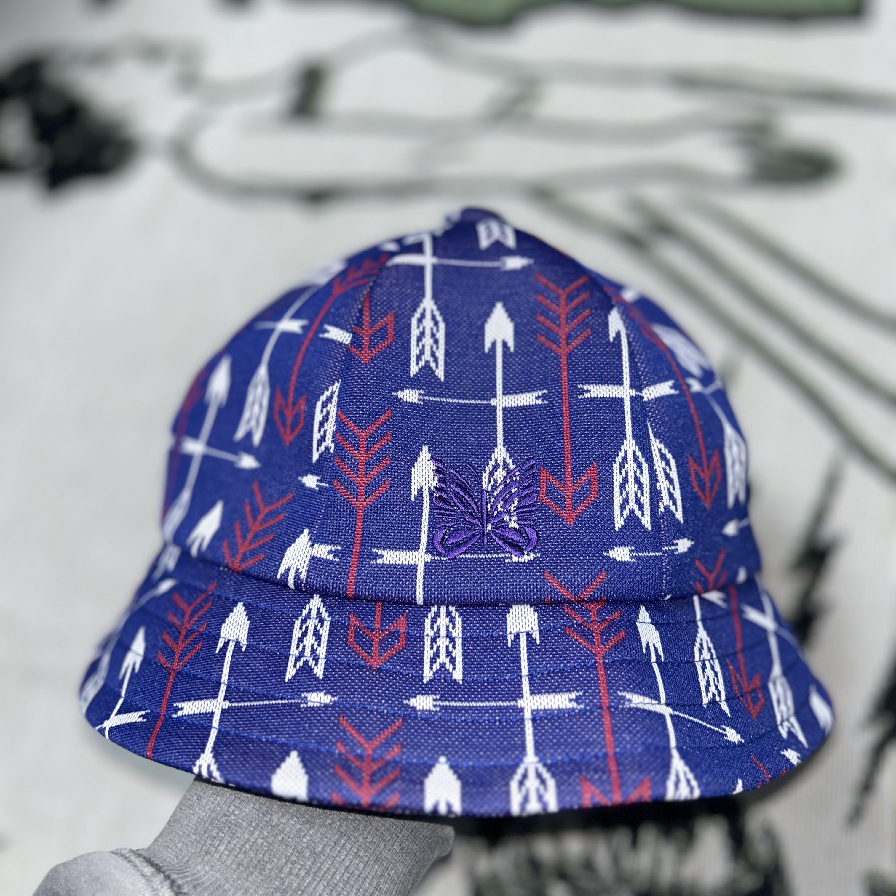 Needles Bermuda Hat Poly JQ Star Arrow 착용 스타일 - 1