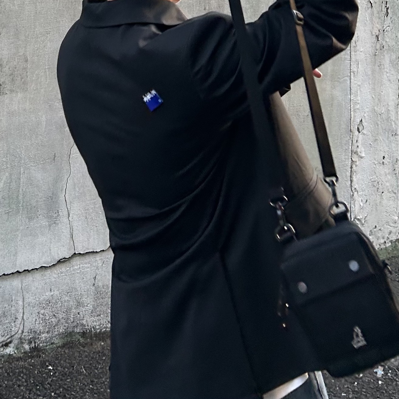 Zara x Ader Error Oversize Blazer Black, Nike Air Force 1 '07 Low White 착용 스타일 - 2