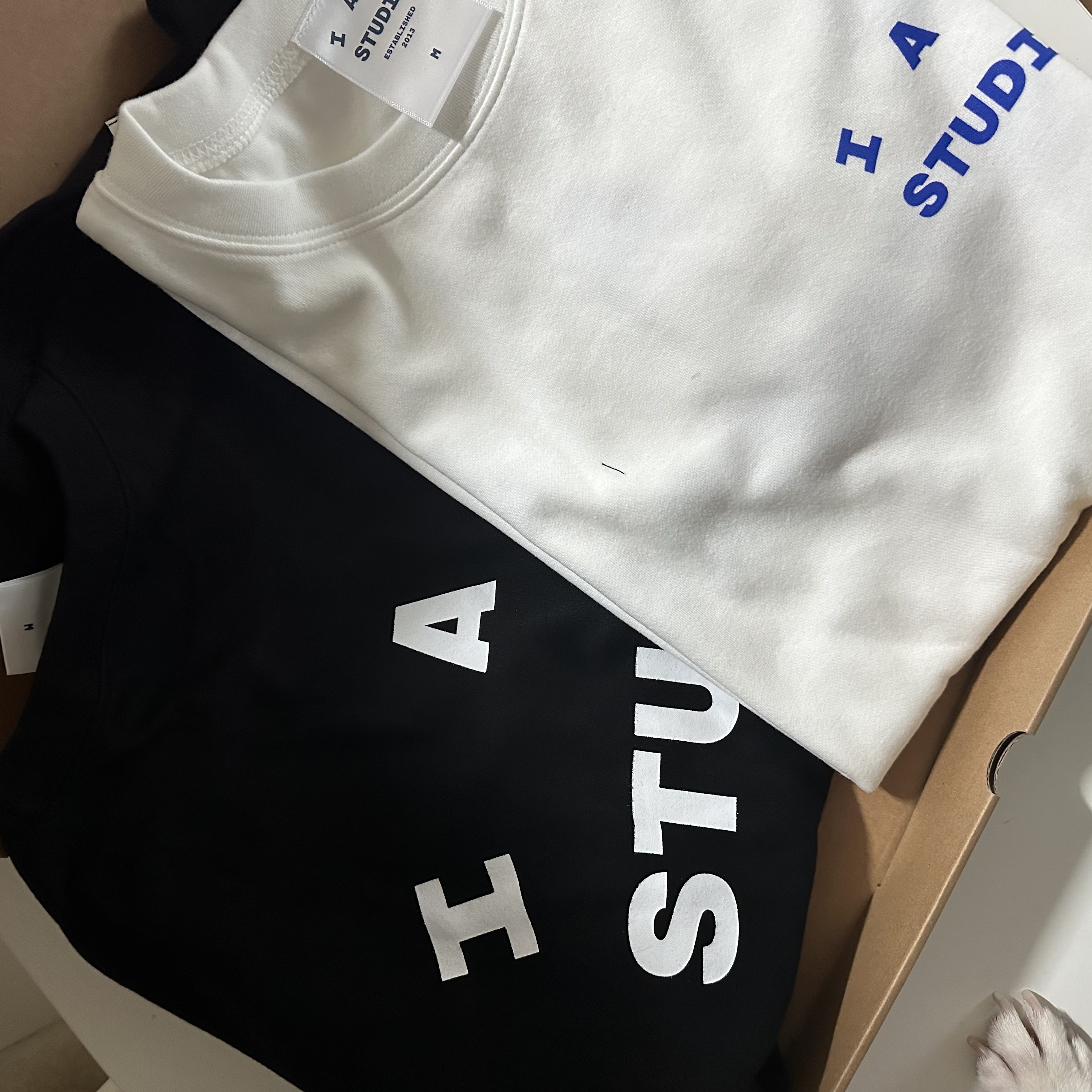 IAB Studio 10th Anniversary T-Shirts Pack White & Black (2 Pack) 착용 스타일 - 2