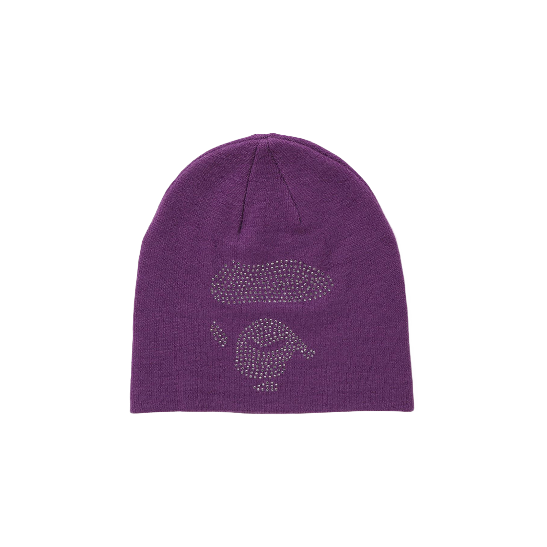 BAPE Ape Face Stone Knit Cap Purple 상세 이미지 1