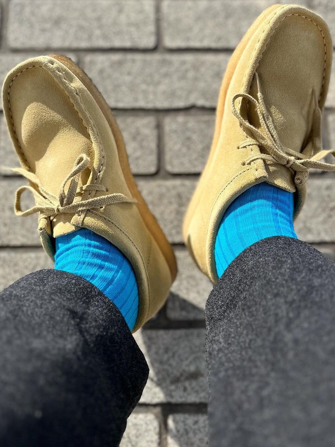 Clarks Wallabee Black Suede, Clarks Wallabee Maple Suede 착용 스타일 - 5