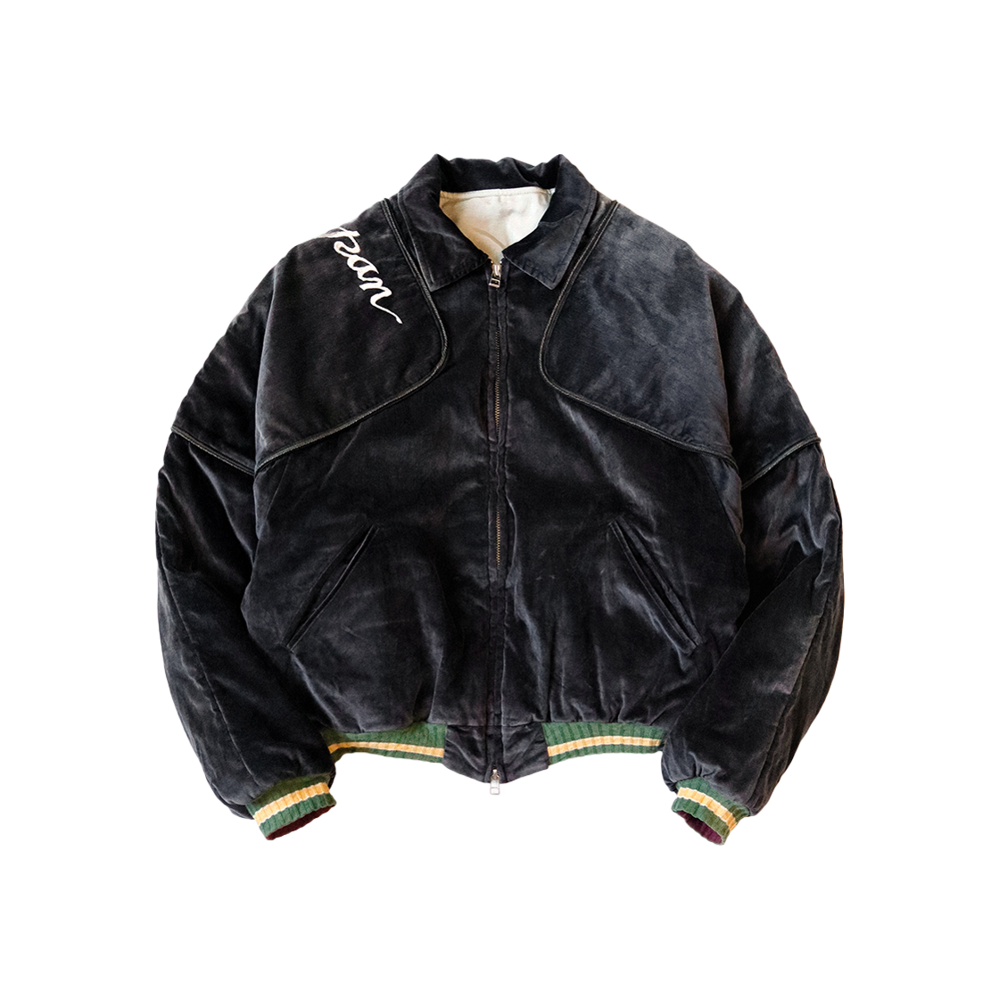 Kapital Velveteen Siamese Bomber Drizzler Jkt Black 상세 이미지 1