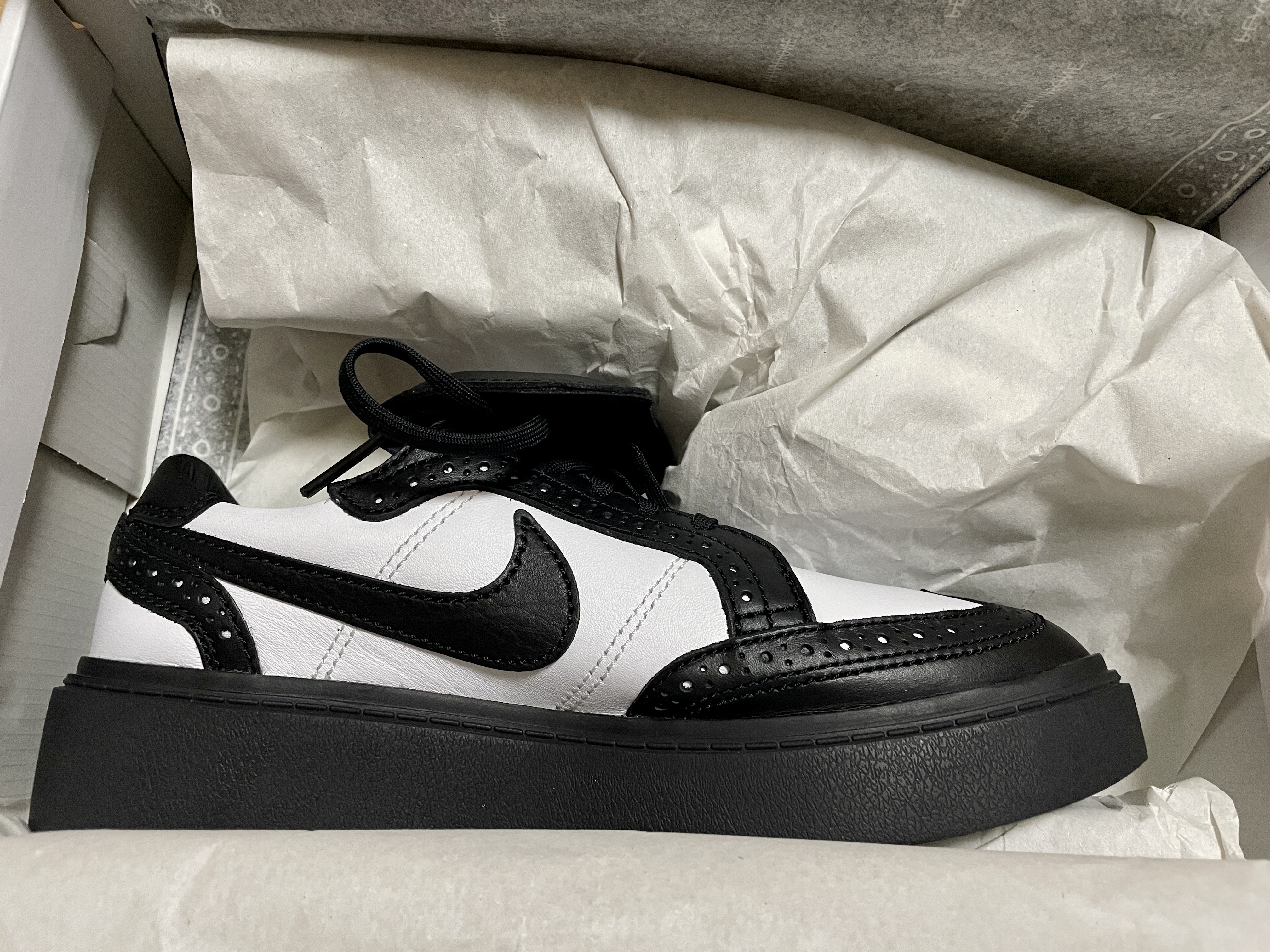 Nike x Peaceminusone Kwondo1 Black and White 착용 스타일 - 1