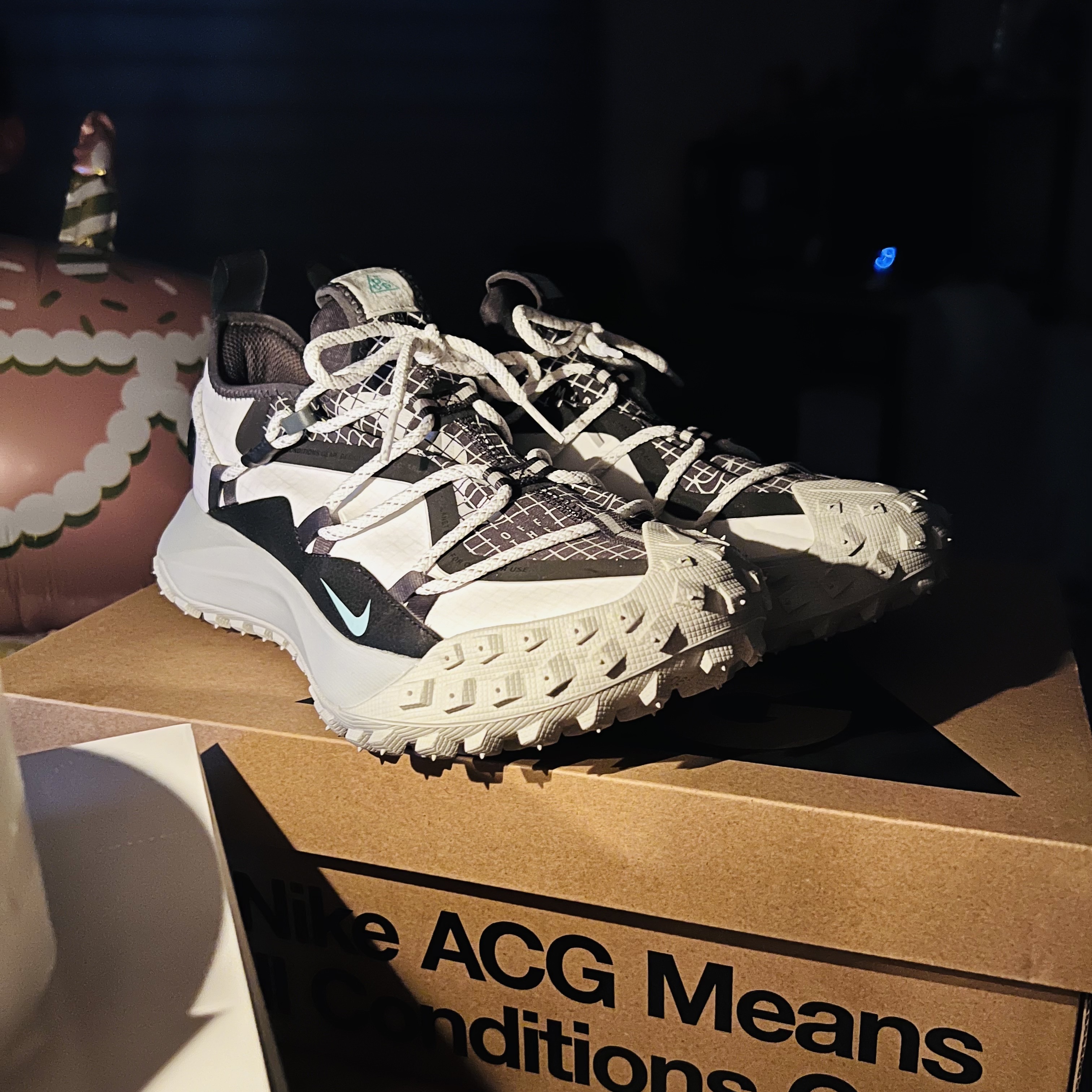 Nike ACG Mountain Fly Low SE White and Black 착용 스타일