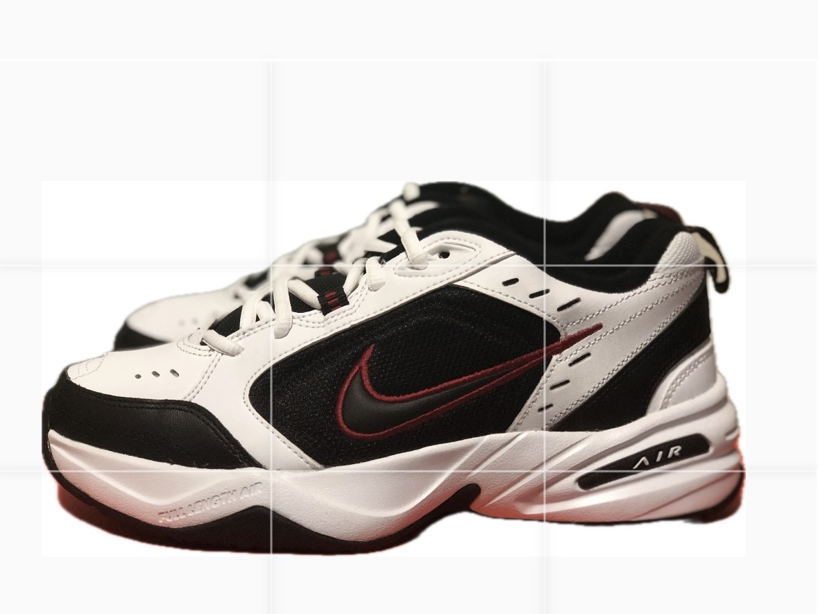 Nike Air Monarch IV White Black 착용 스타일