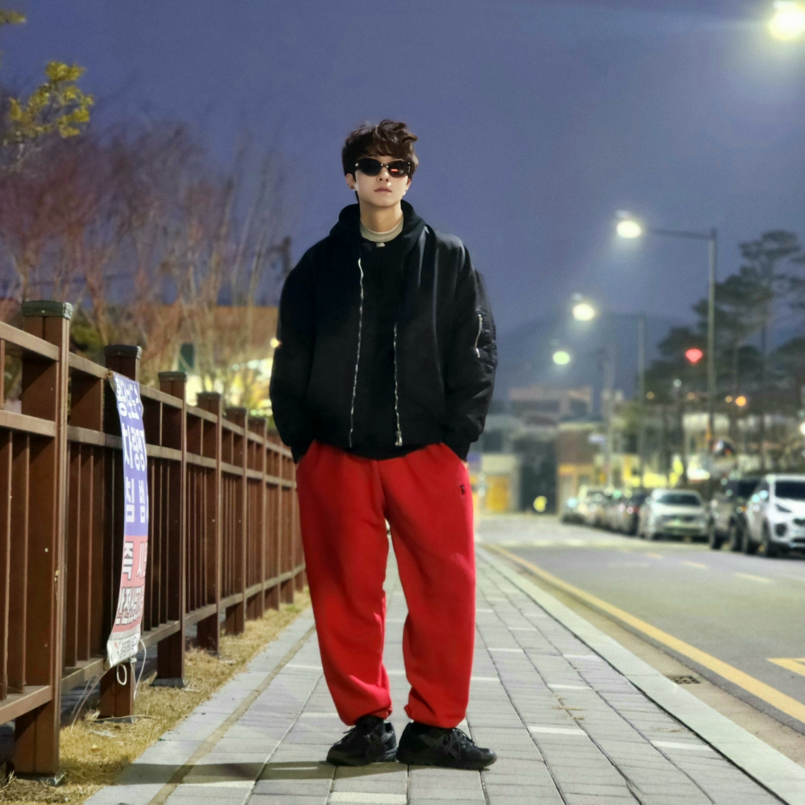 아식스 젤 소노마 15-50 블랙 옵시디언 그레이 착용 스타일 - 6