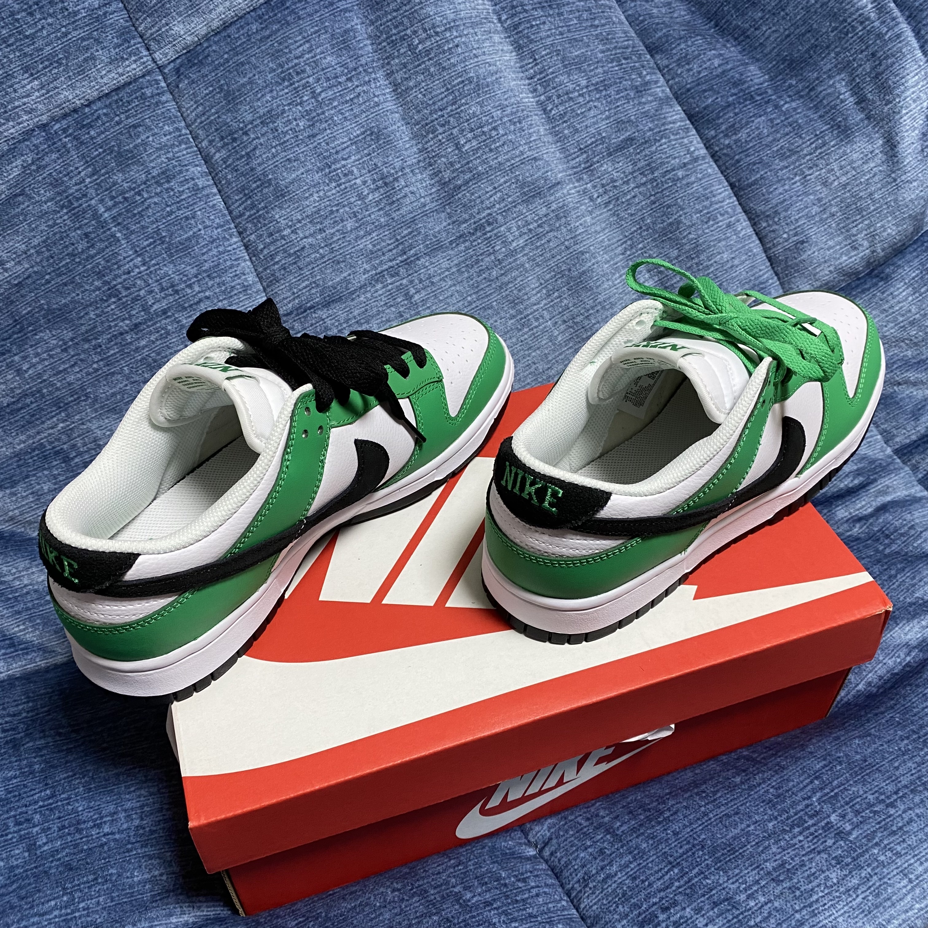 Nike Dunk Low White Green 착용 스타일 - 4