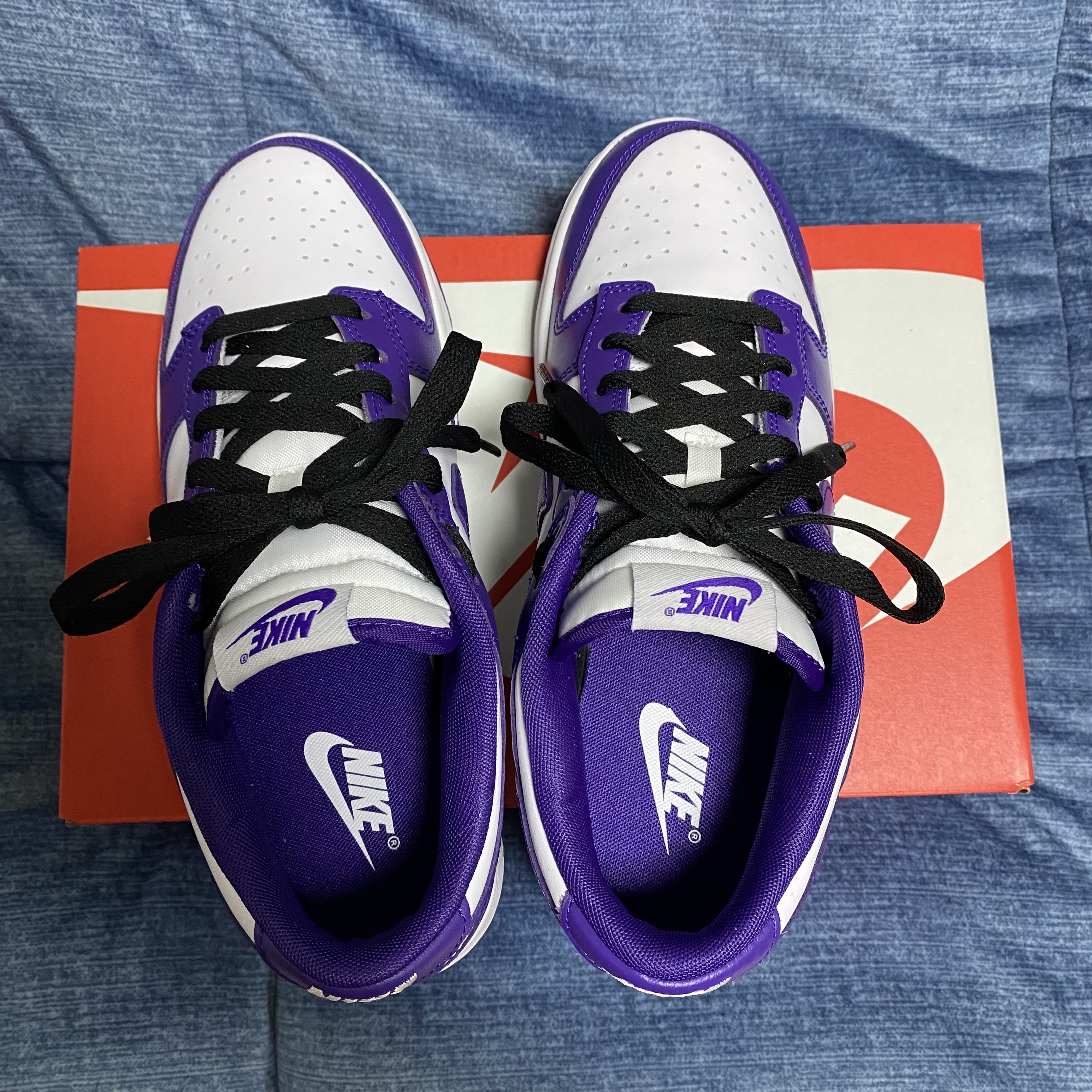Nike Dunk Low Retro Championship Court Purple 착용 스타일 - 5