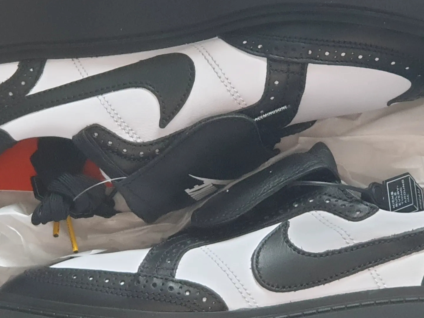 Nike x Peaceminusone Kwondo1 Black and White 착용 스타일 - 2
