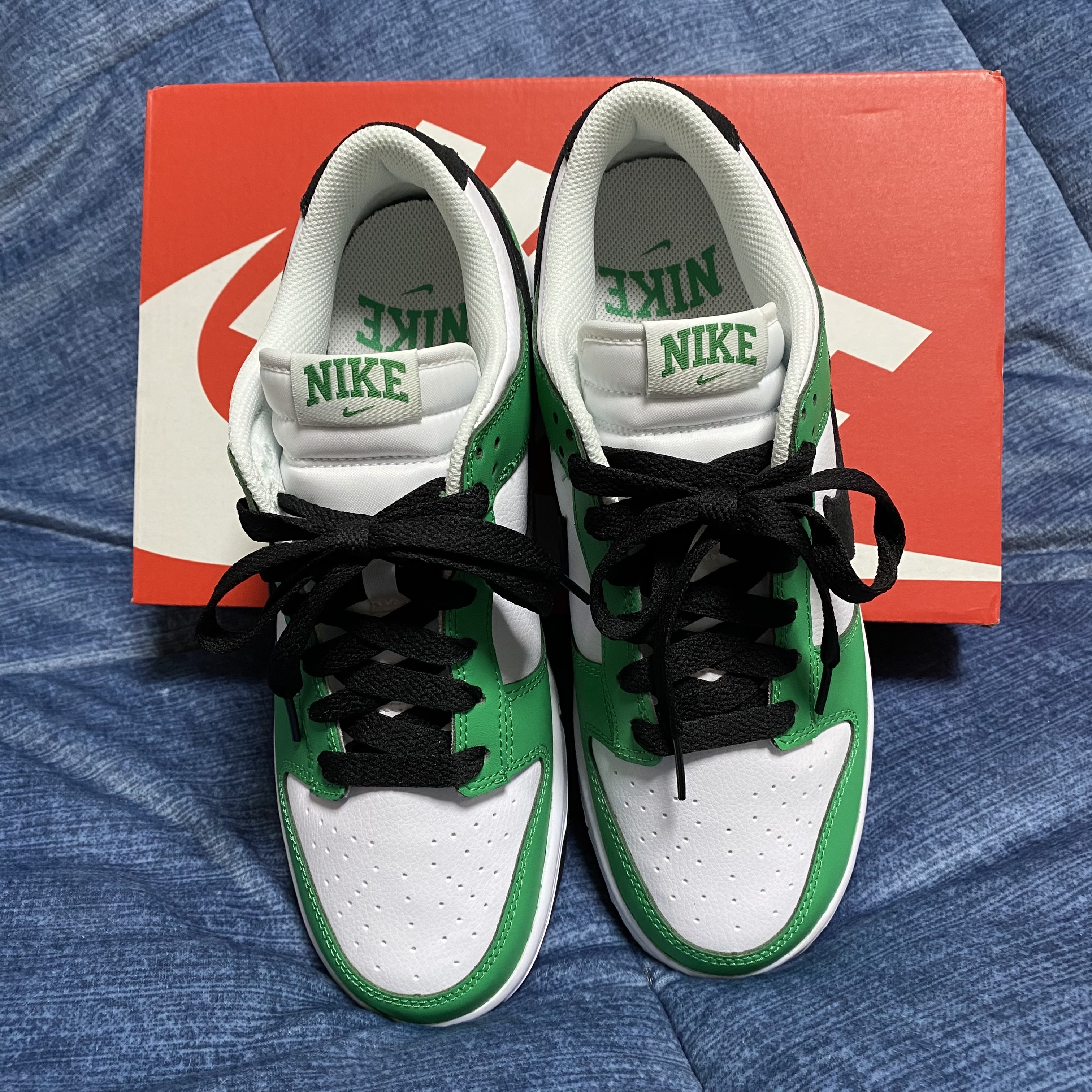 Nike Dunk Low White Green 착용 스타일 - 3