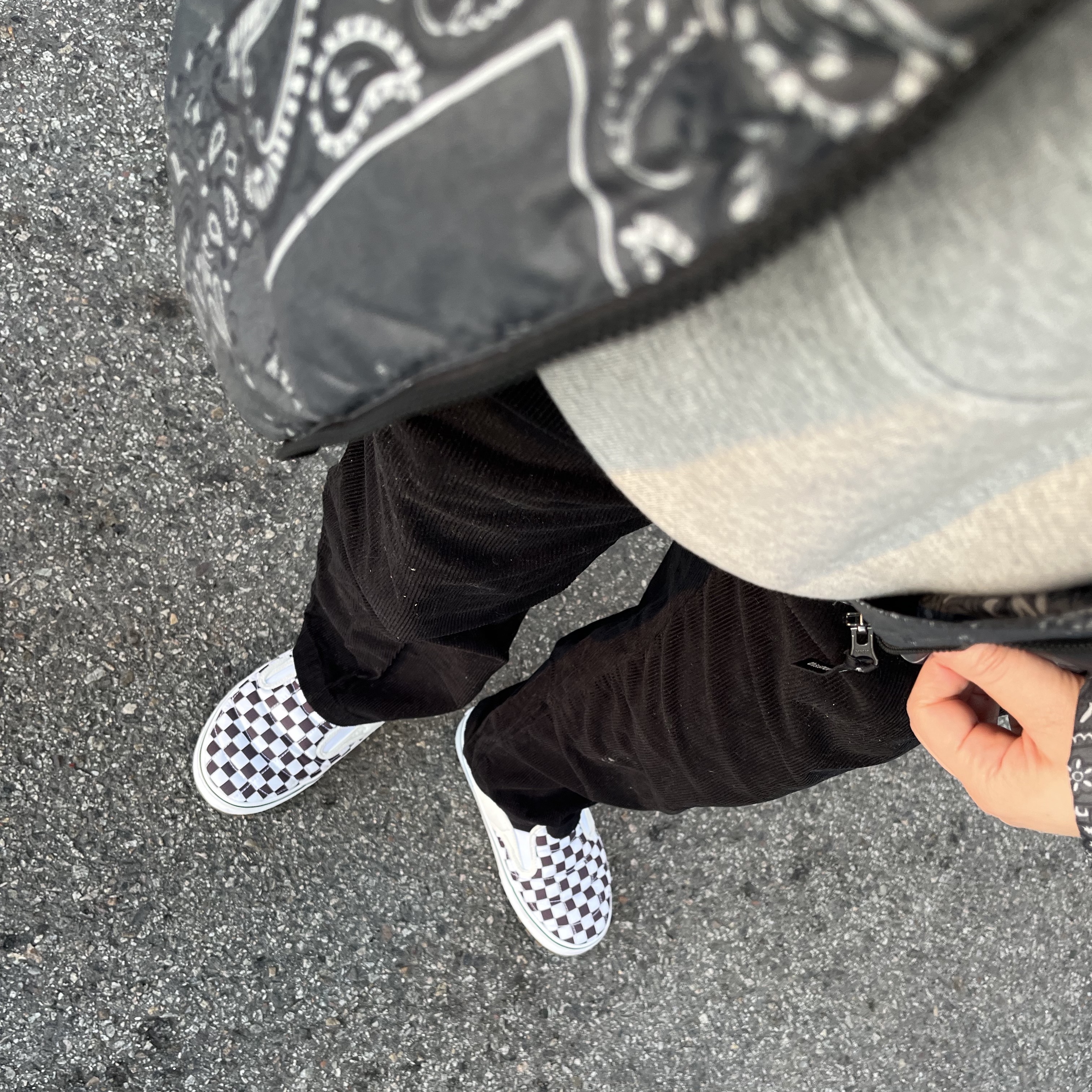 Vans Snow Lodge Slipper Vansguard Quilted Checkerboard 착용 스타일
