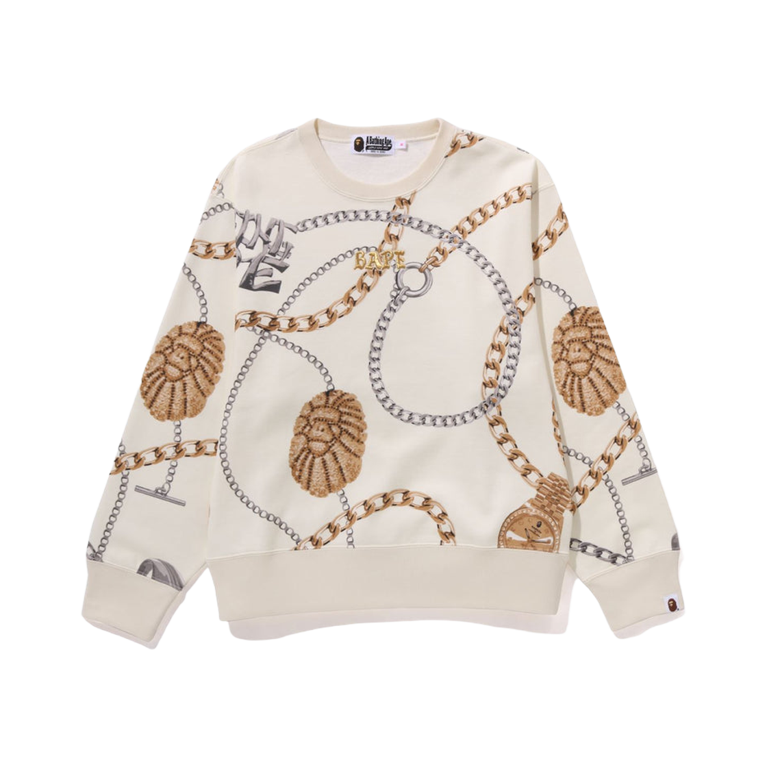 (W) BAPE Jewels Crewneck Ivory 상세 이미지 1